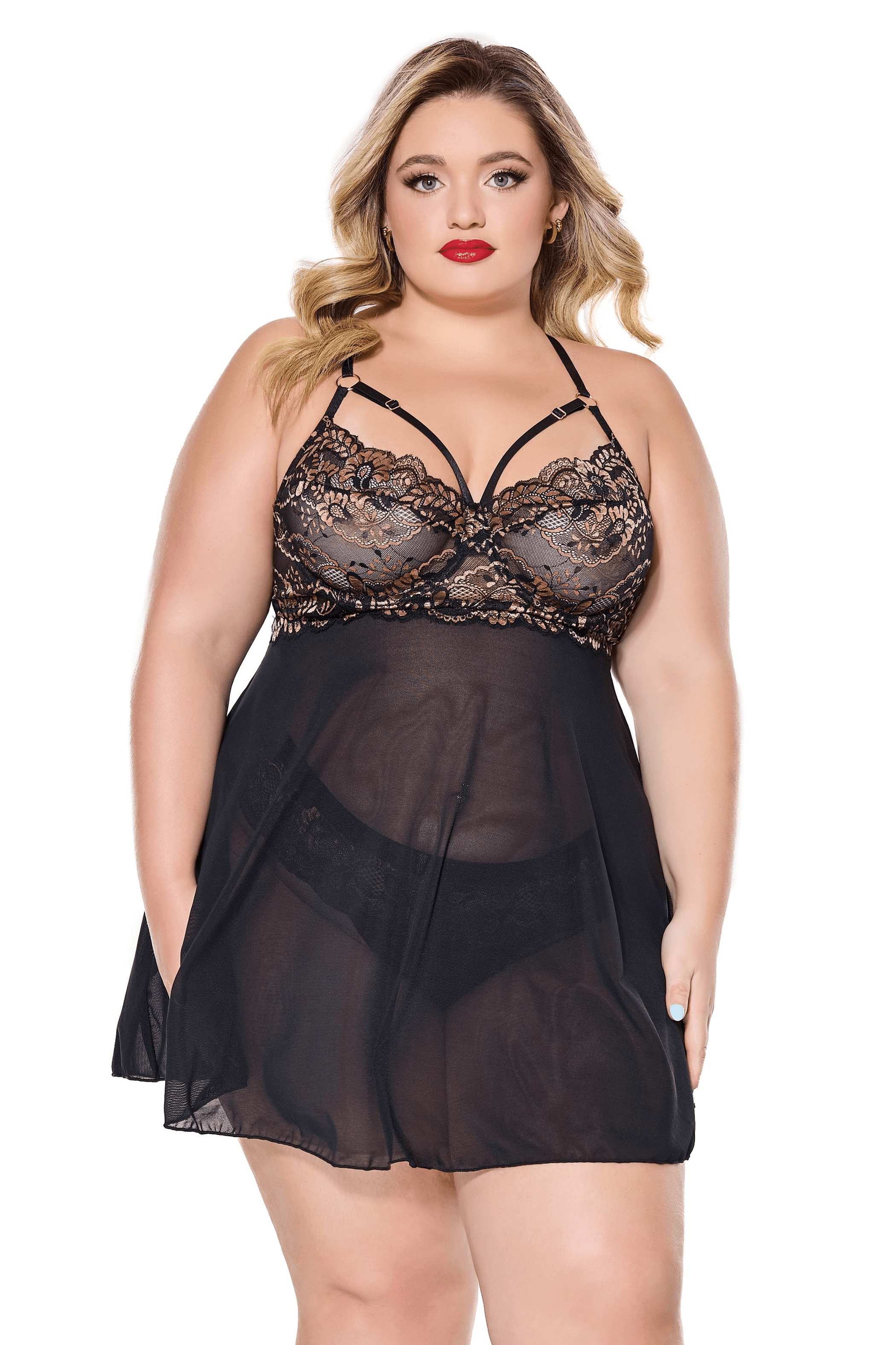 Ember Glow  Babydoll & Thong