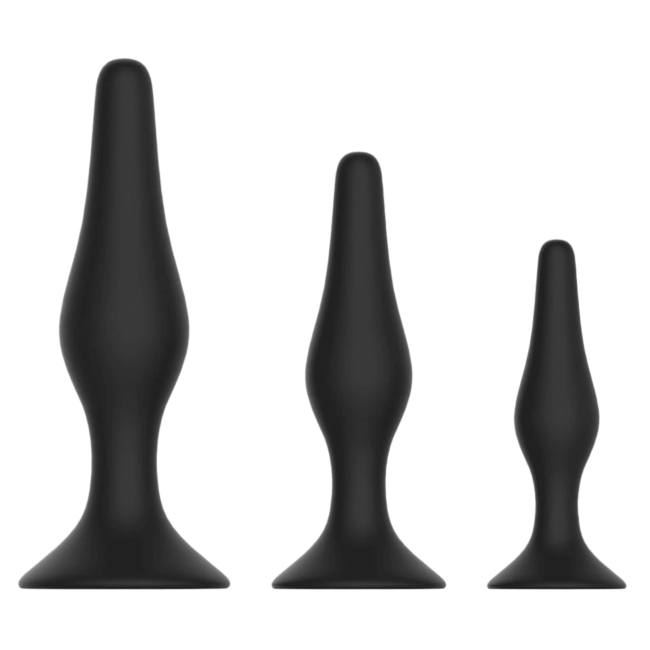Level Up II Anal Trainers 3 Piece Silicone Suction Set