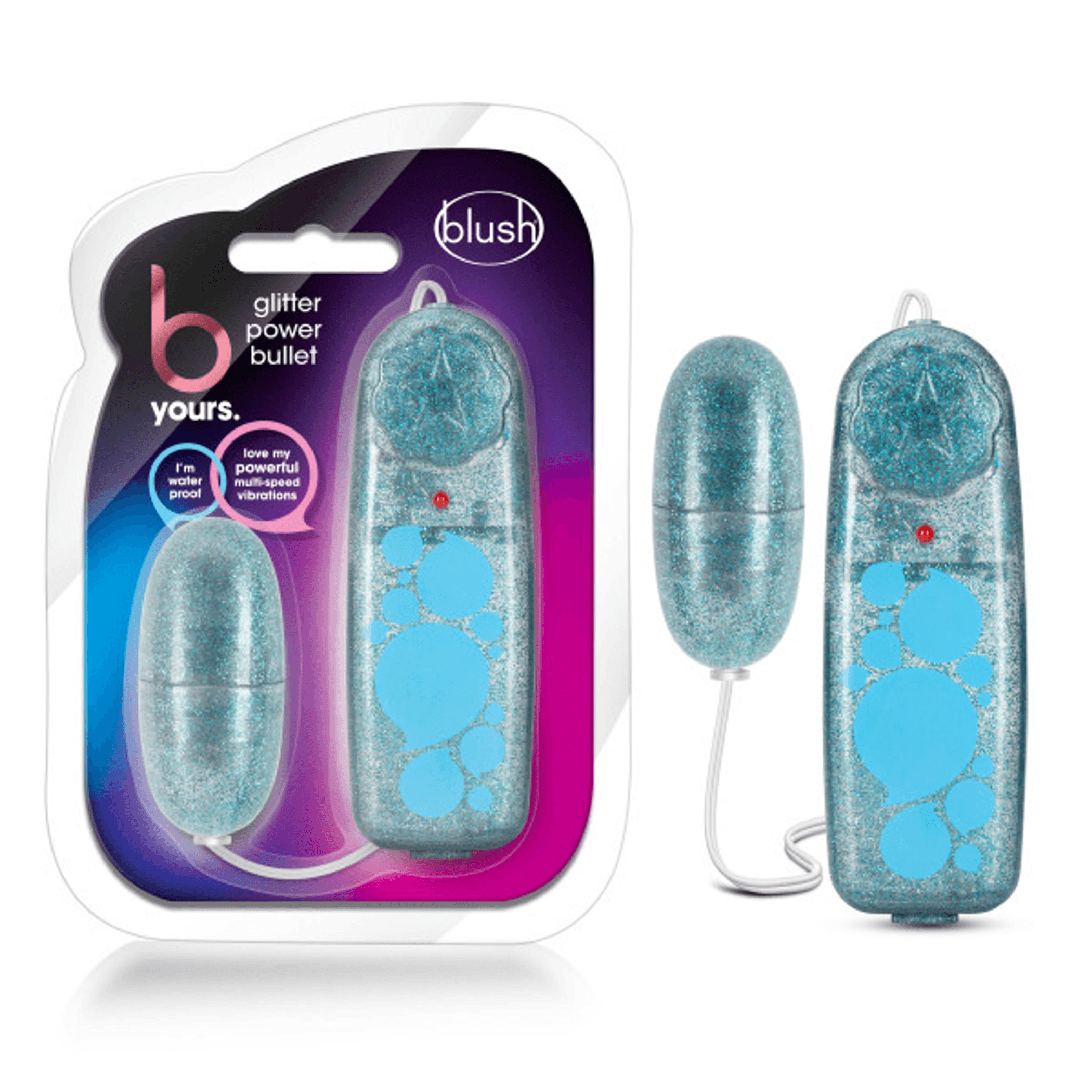 B YOURS GLITTER POWER BULLET BLUE