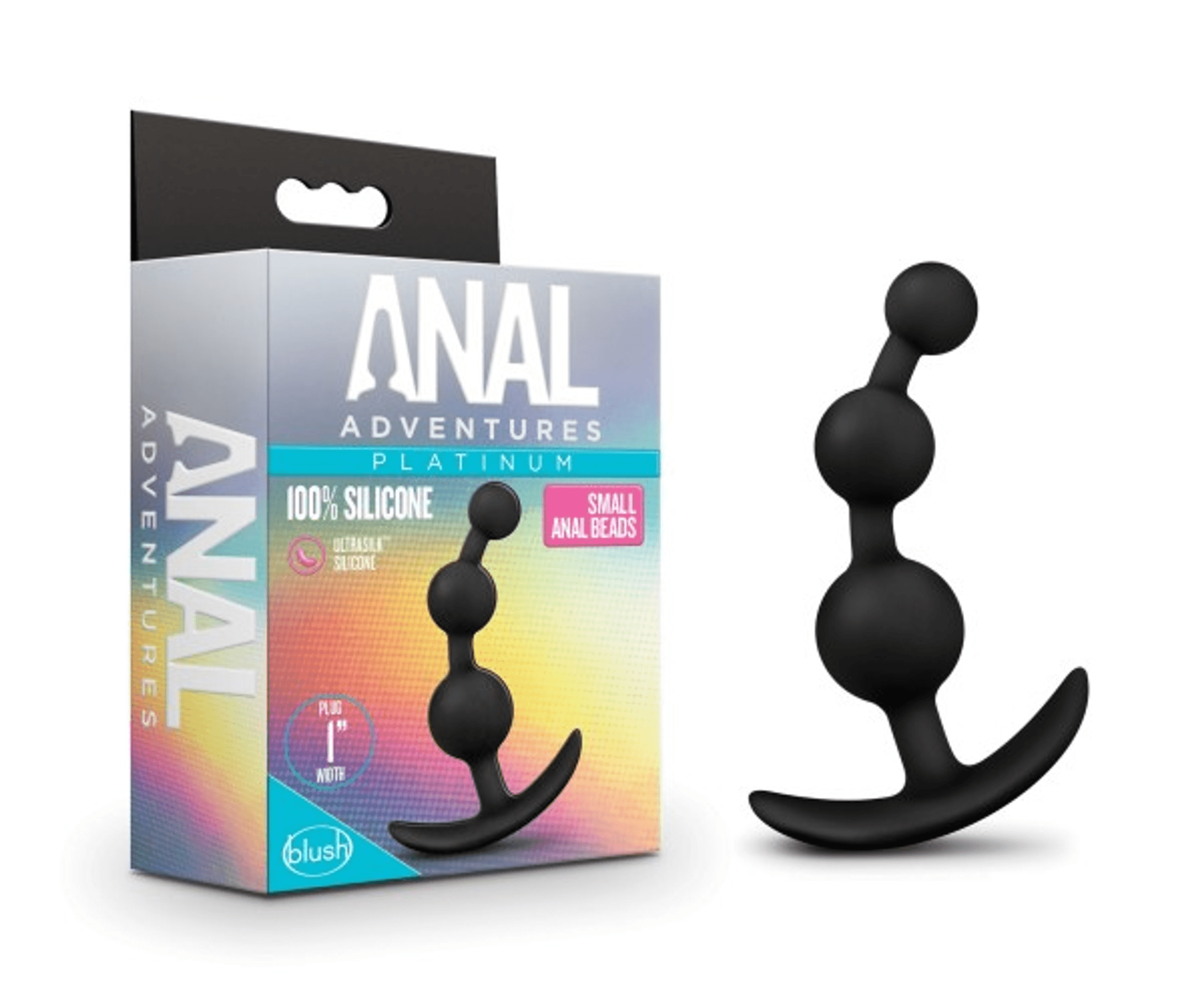 ANAL ADVENTURES PLATINUM SMALL ANAL BEADS BLACK
