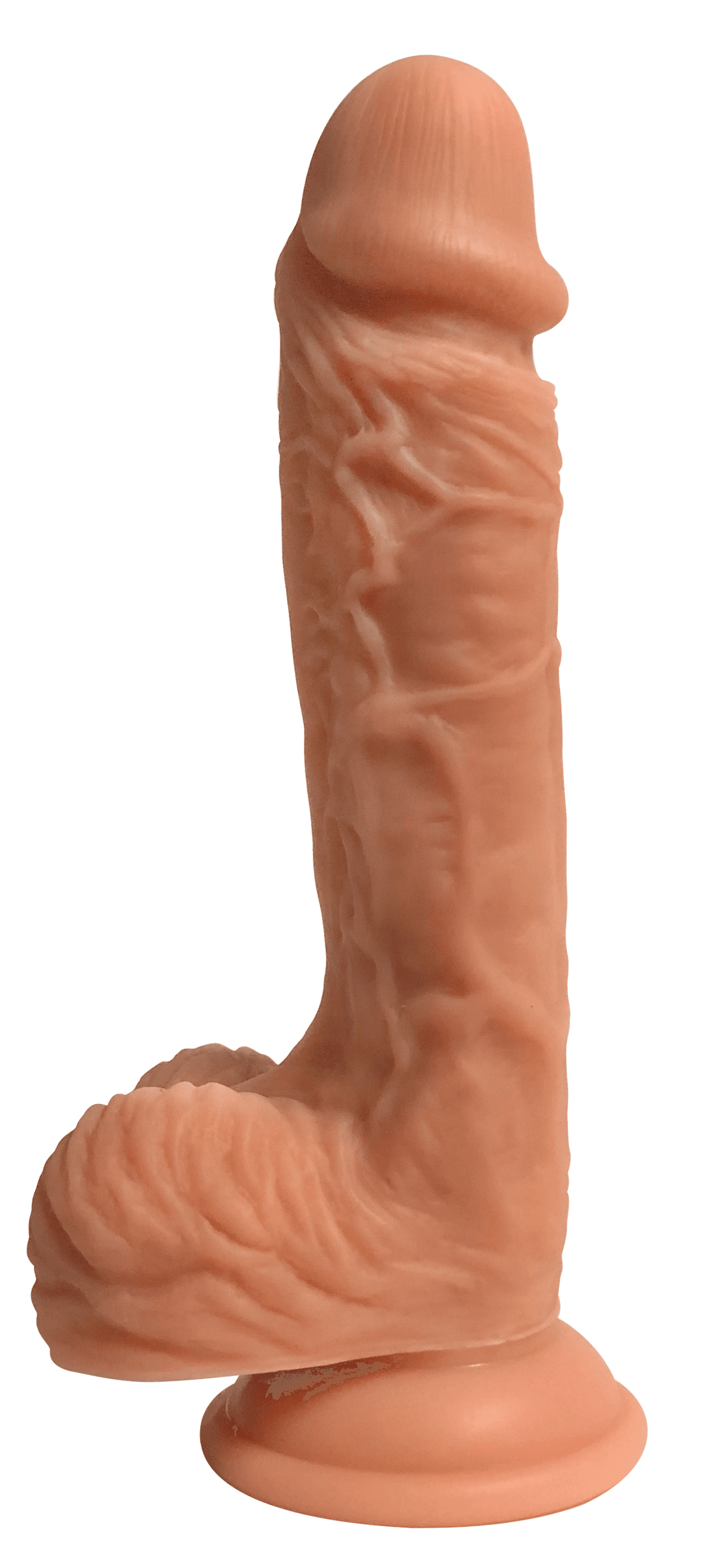 EASY RIDERS 8IN DUAL DENSITY SILICONE DONG W/ BALLS