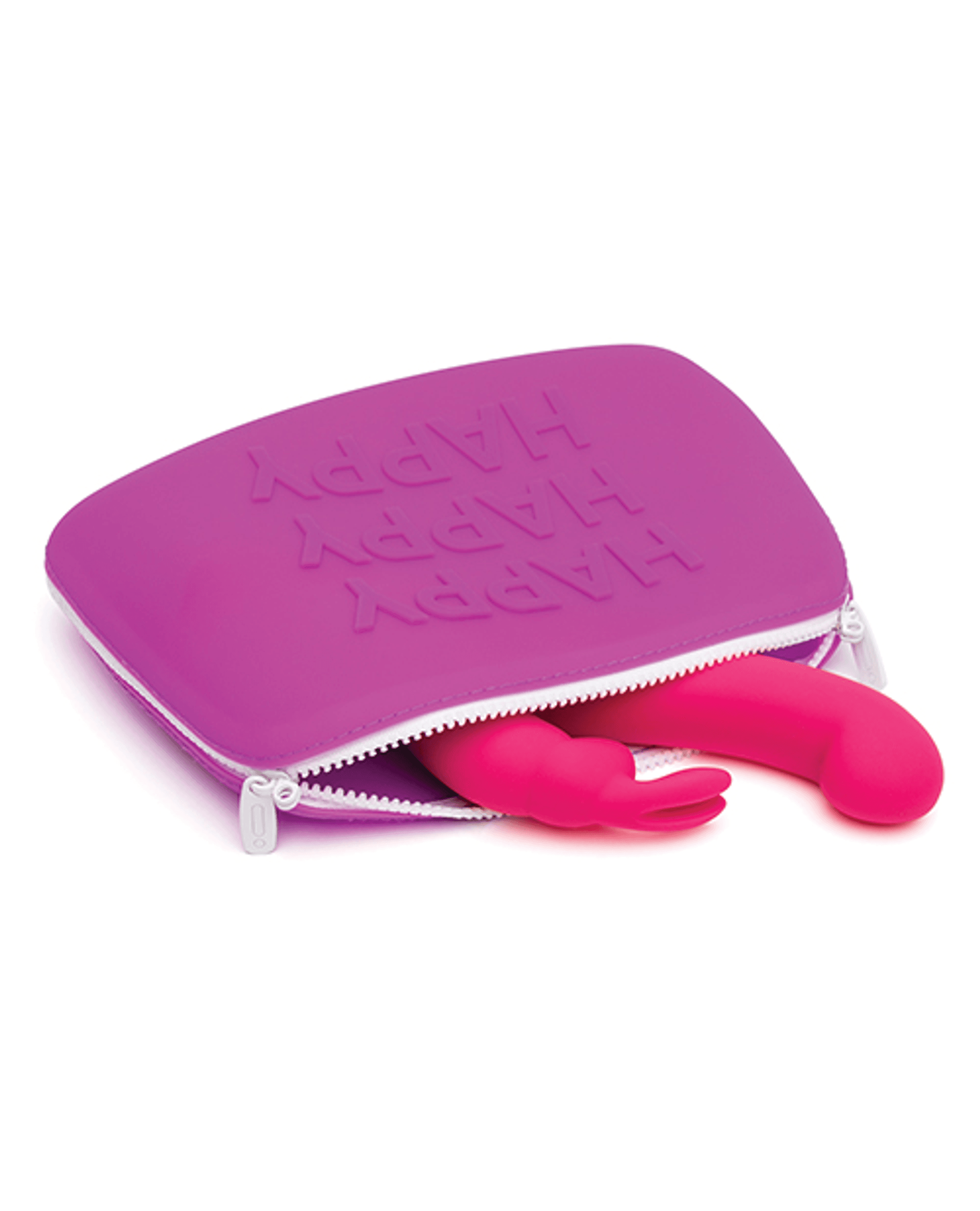 HAPPY RABBIT HAPPY LARGE PURPLE SILICONE ZIP STORAGE BAG