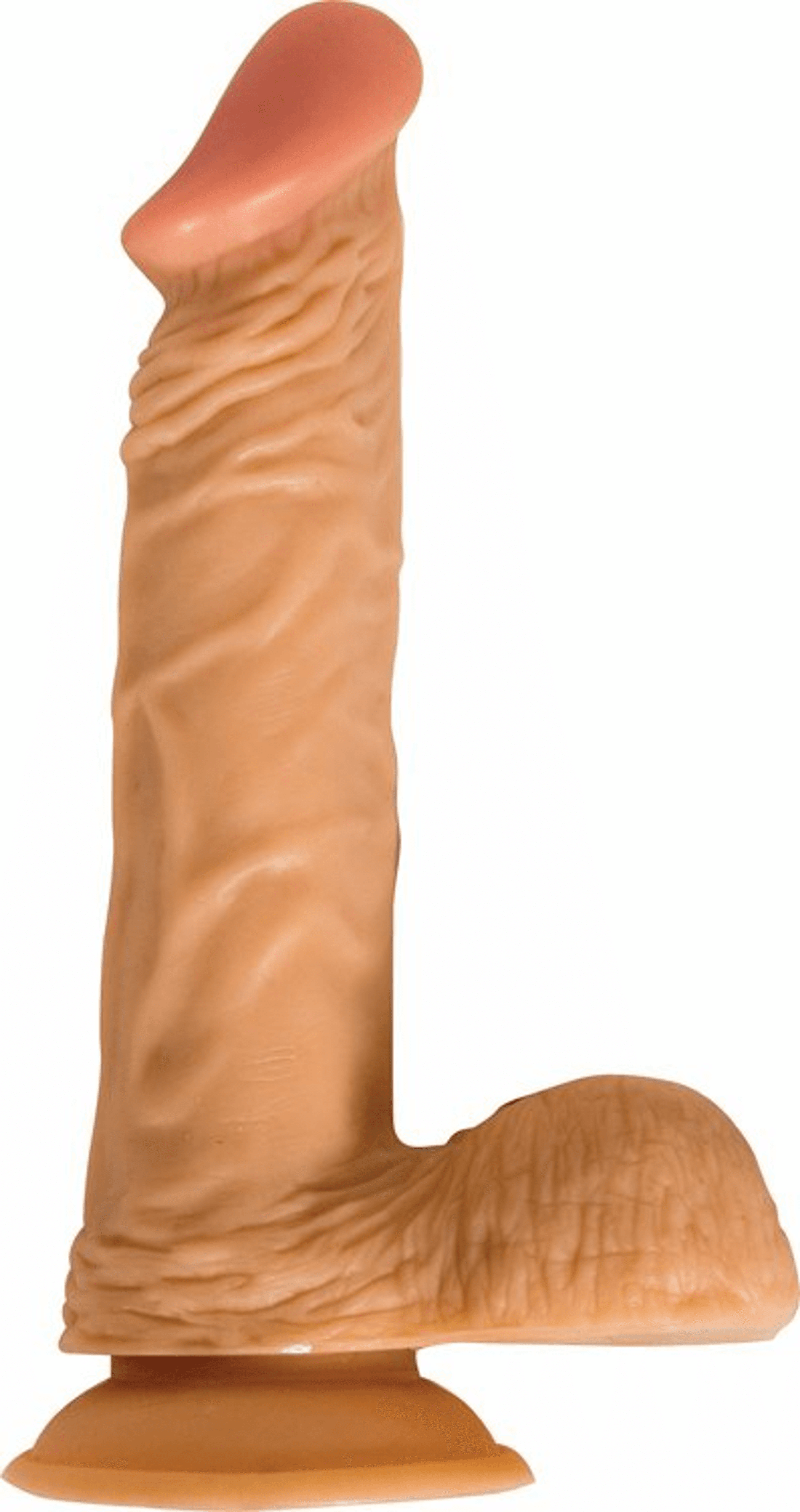 ALL AMERICAN WHOPPER W/BALLS VIBRATING 8IN FLESH