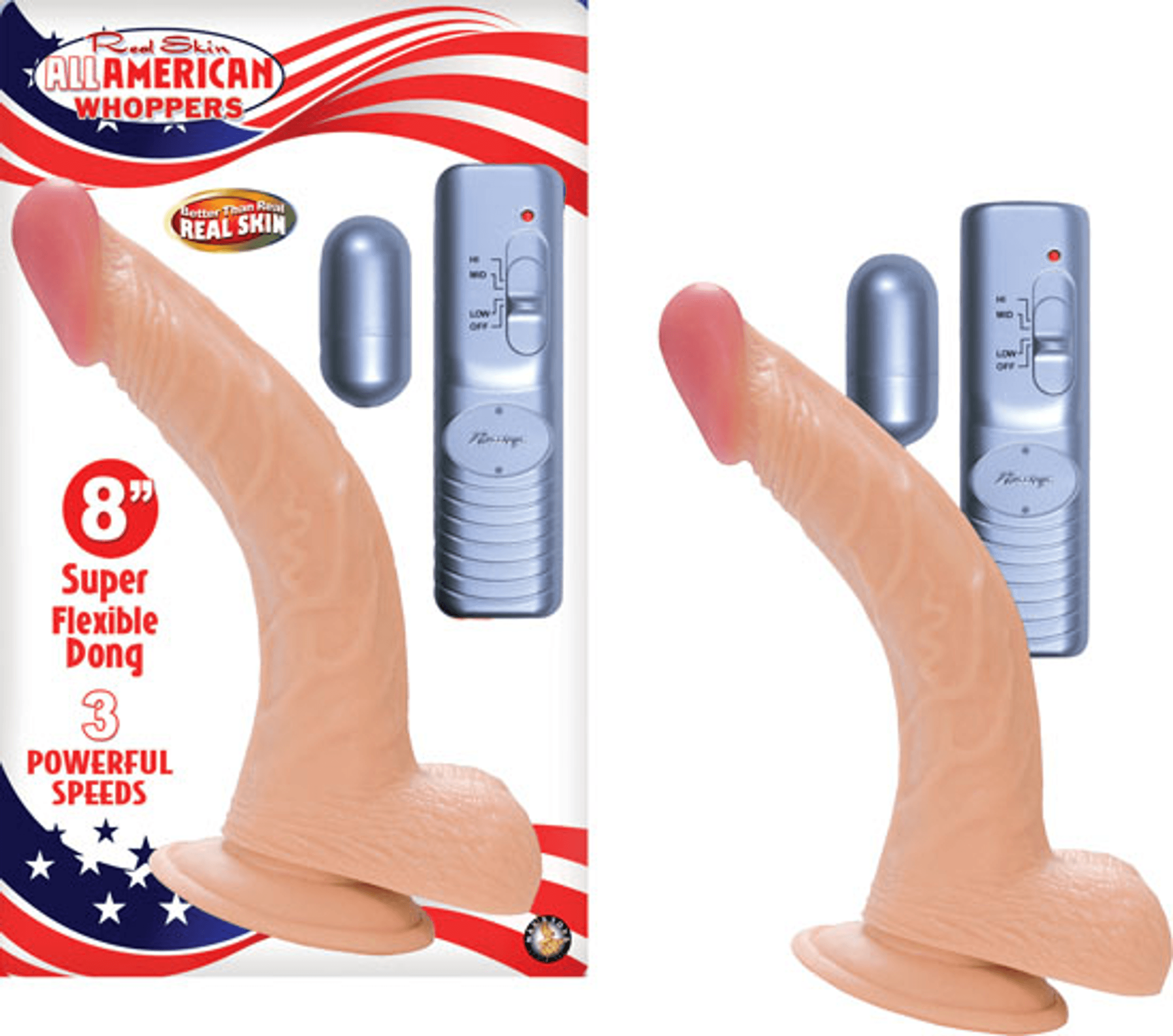 ALL AMERICAN WHOPPER 8IN VIB. FLESH