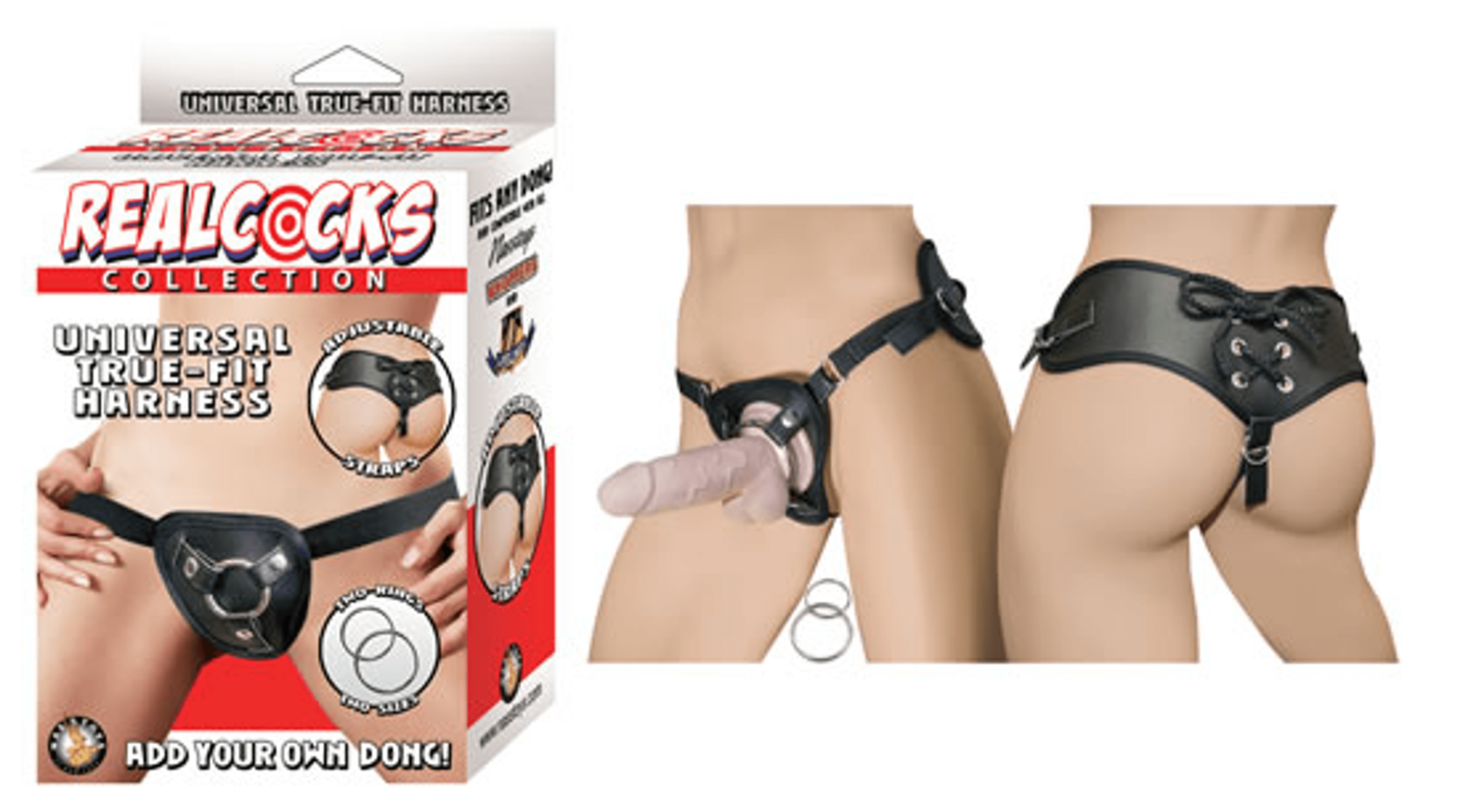 REAL COCKS UNIVERSAL TRUE FIT HARNESS BLACK