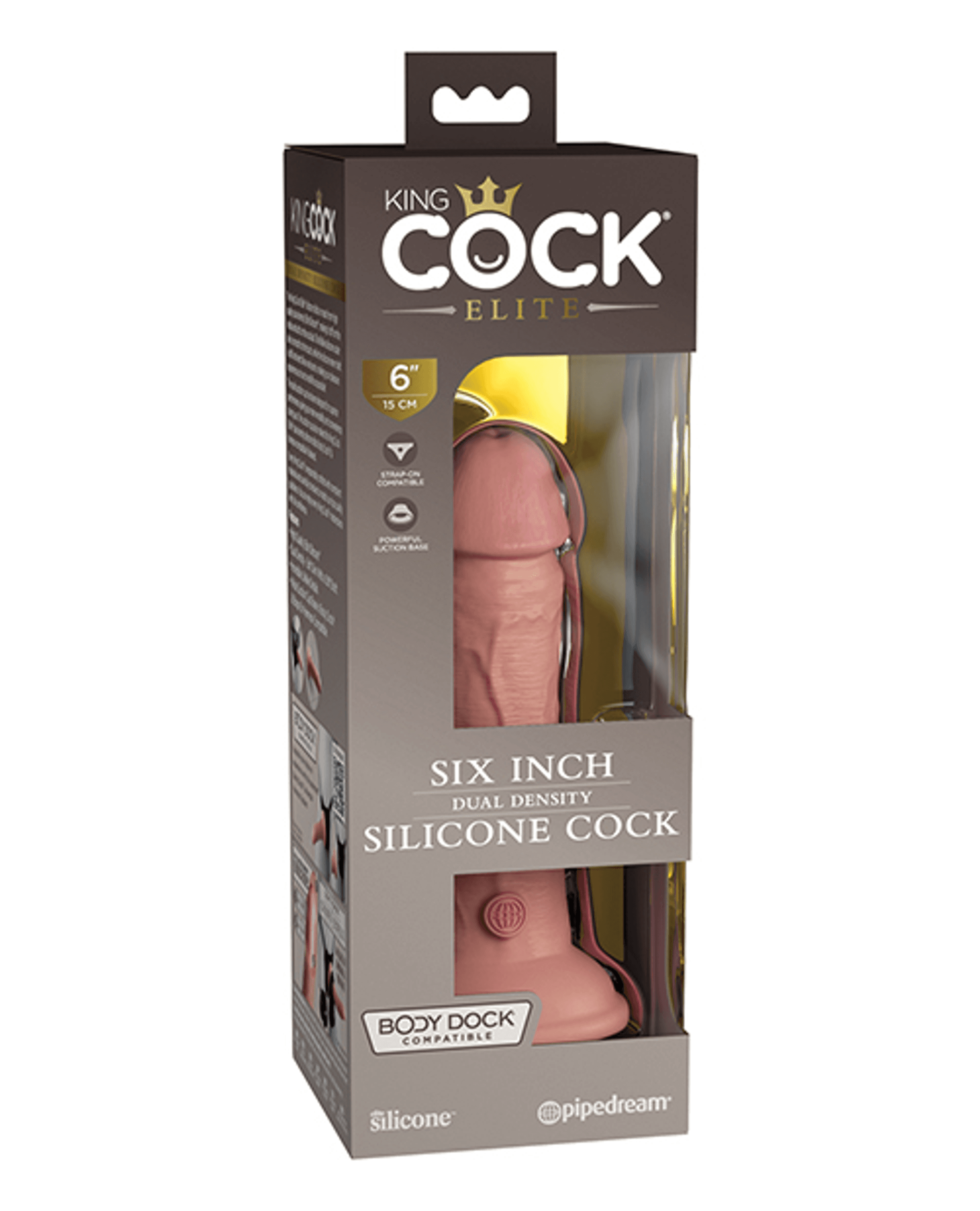 KING COCK ELITE 6 IN DUAL DENSITY LIGHT