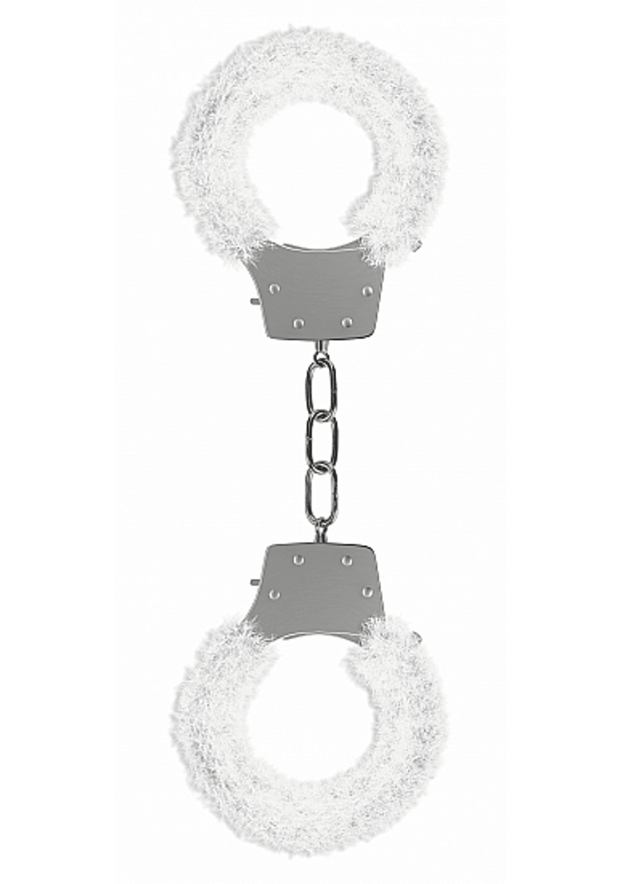 PLEASURE HANDCUFFS FURRY WHITE
