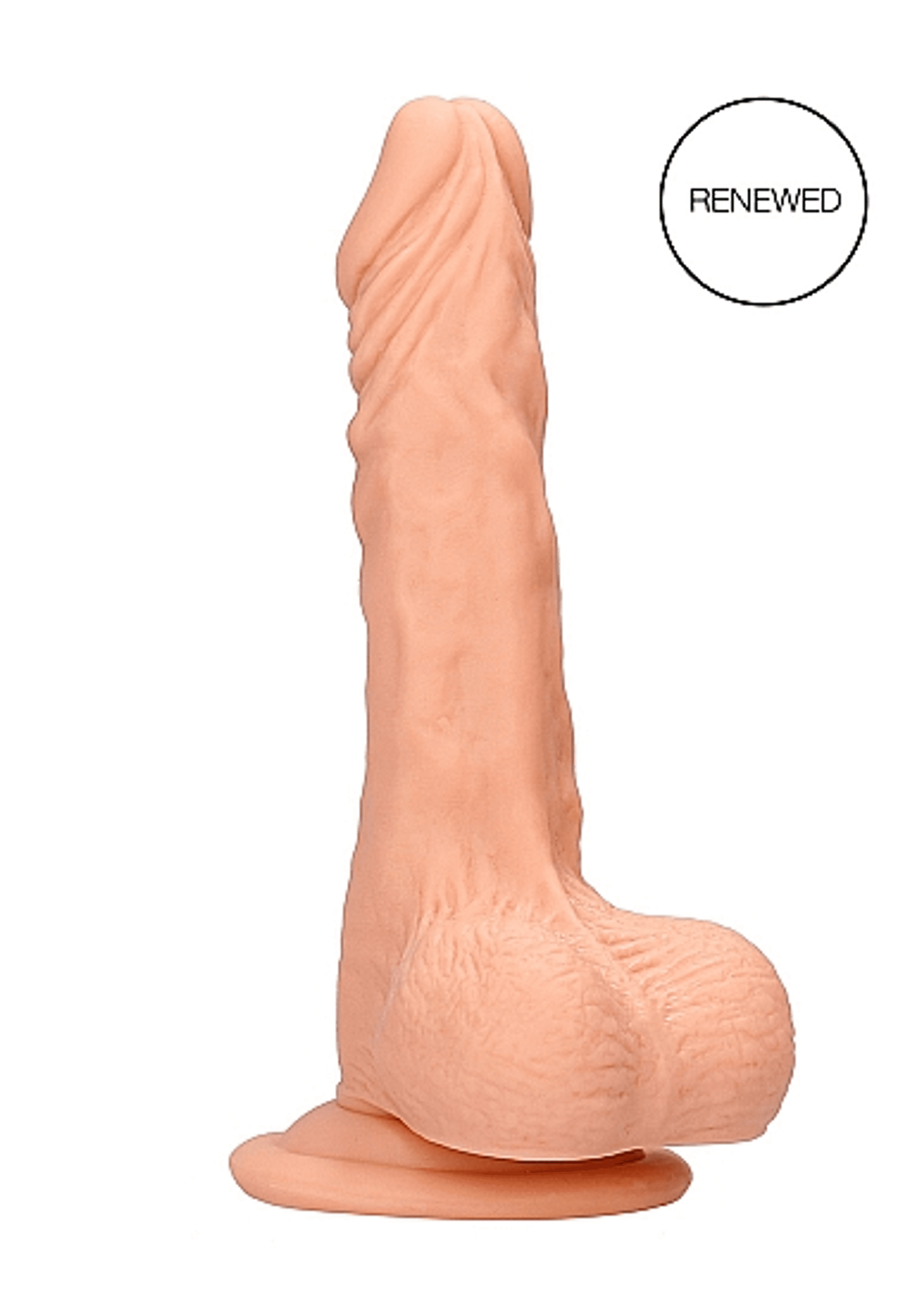 REALROCK 8IN DONG FLESH W/ TESTICLES