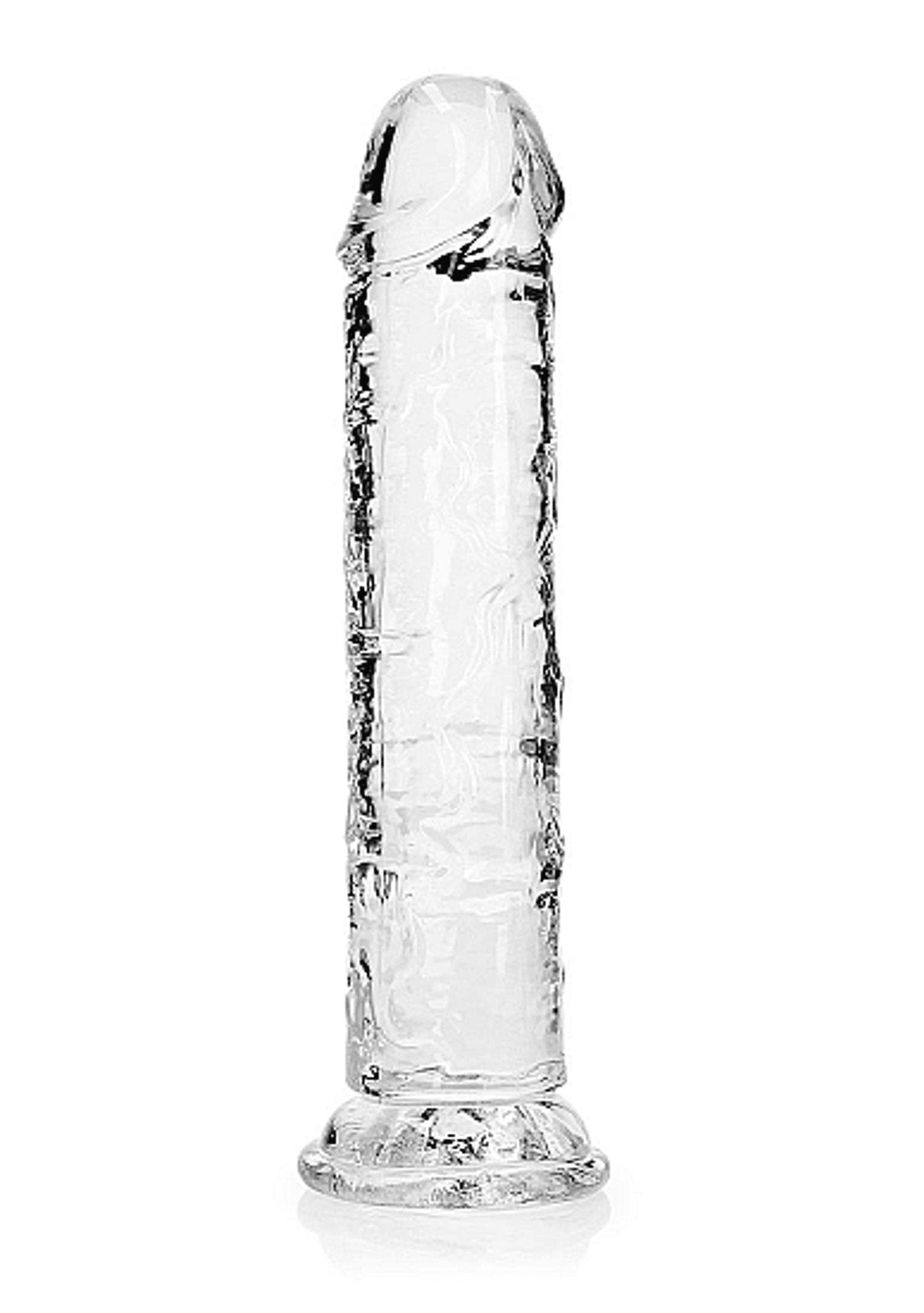 REALROCK STRAIGHT REALISTIC 8 IN DILDO TRANSPARENT