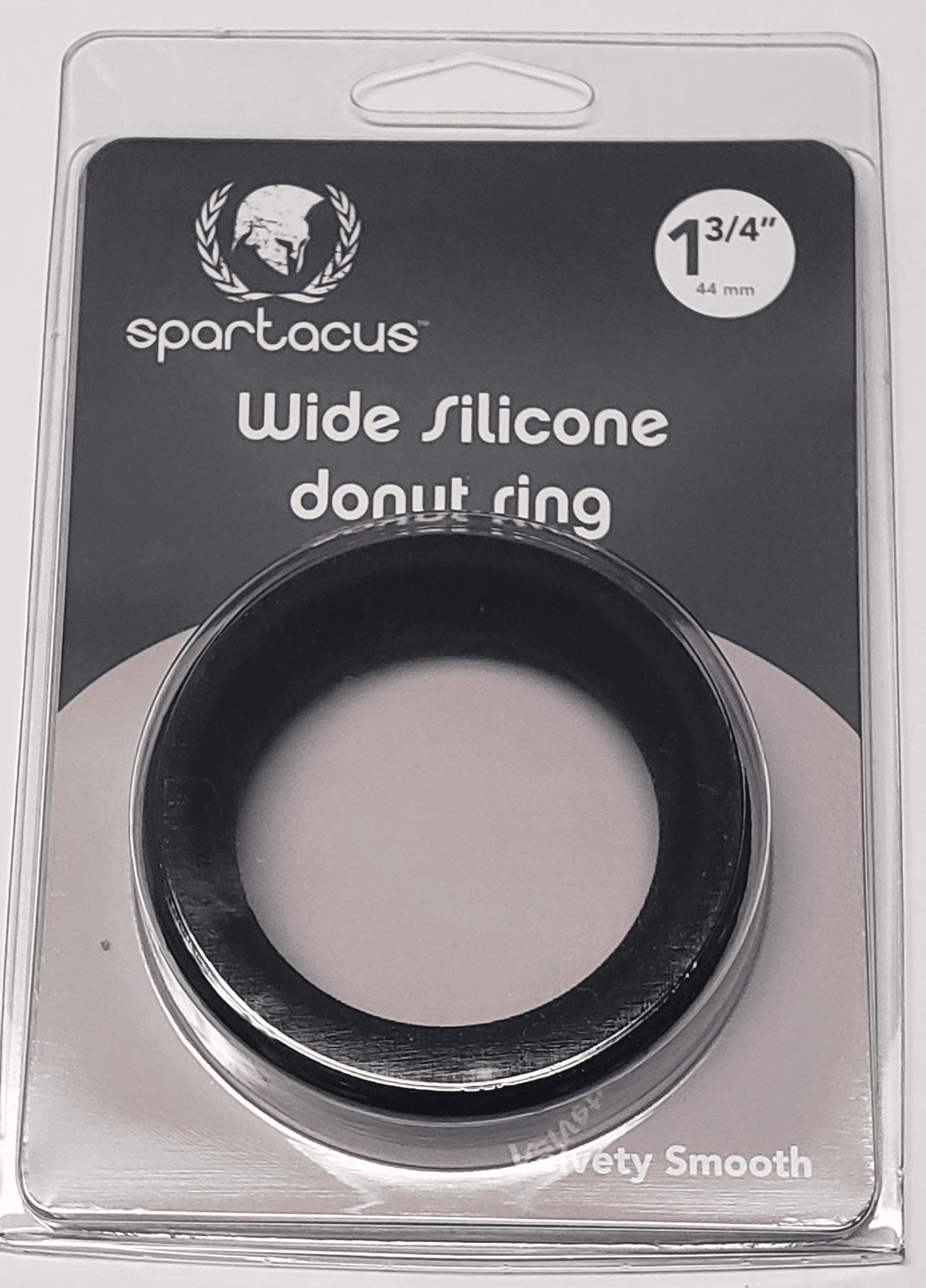 WIDE SILICONE DONUT RING BLACK 1.75 "