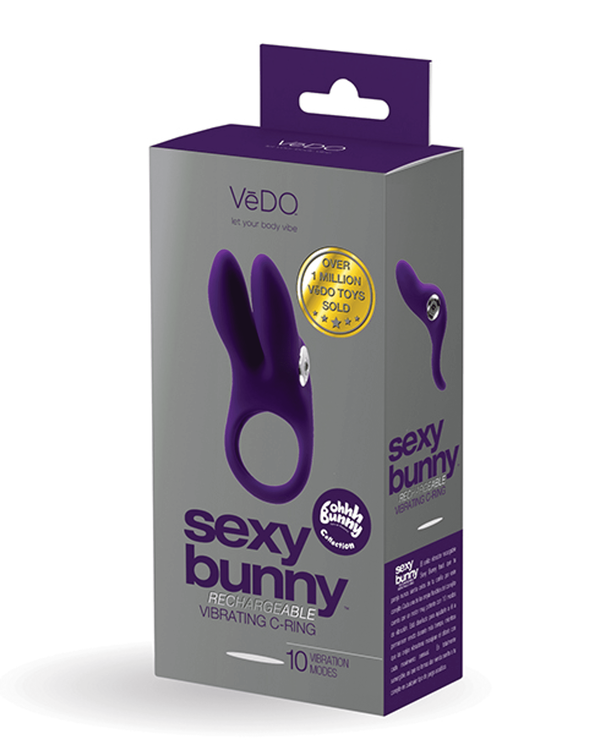 VEDO SEXY BUNNY RECHARGEABLE RING DEEP PURPLE