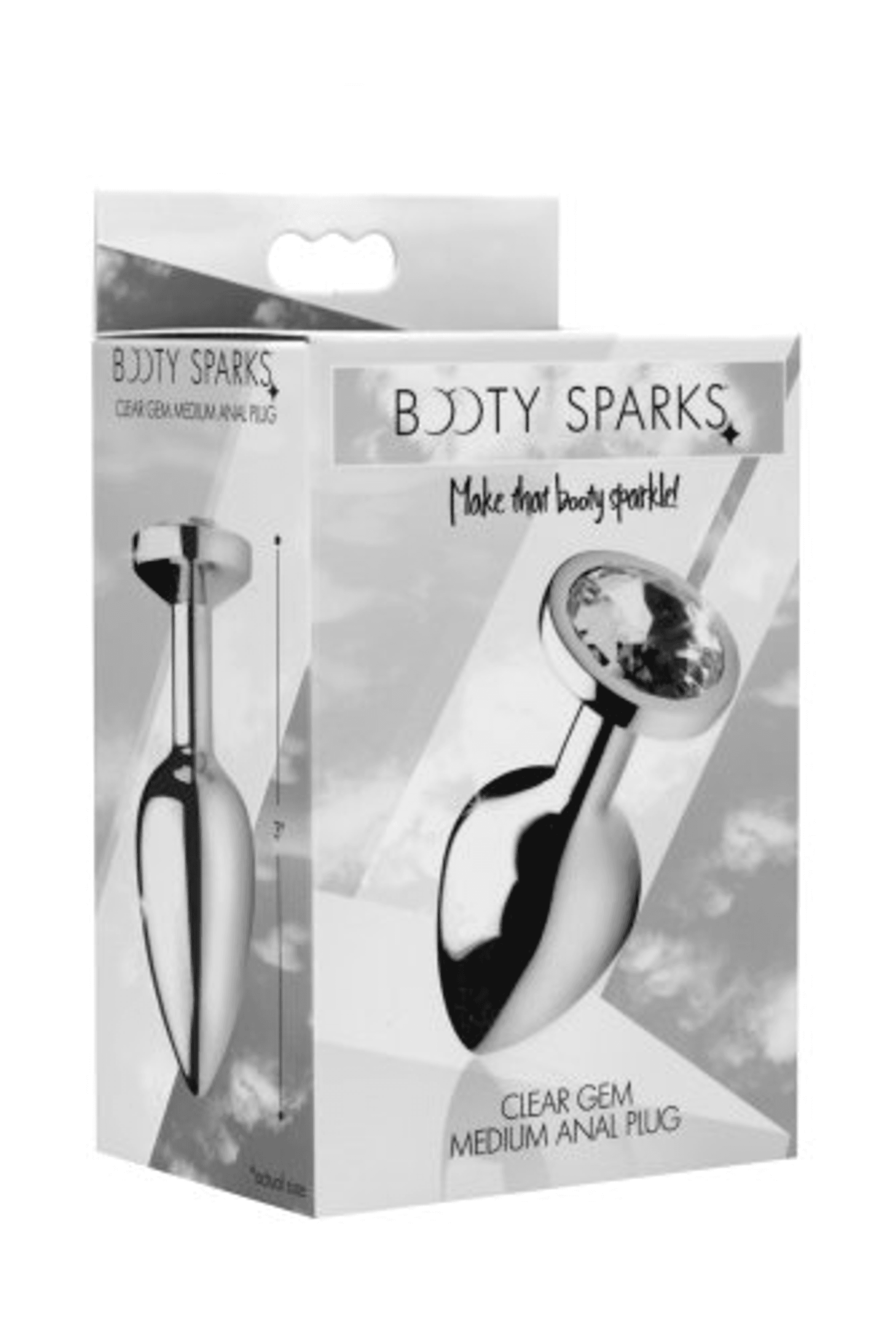 BOOTY SPARKS CLEAR GEM MEDIUM ANAL PLUG