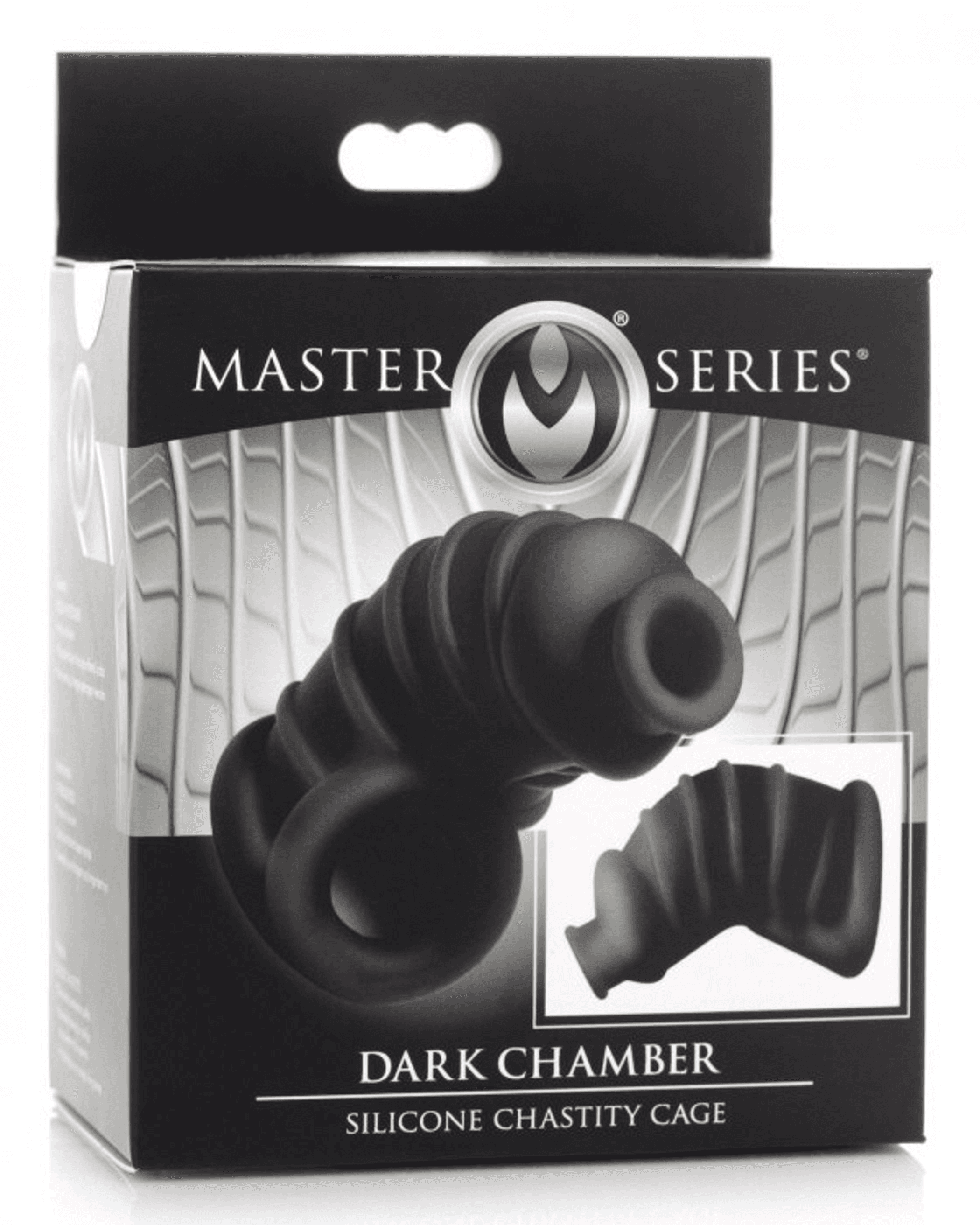 MASTER SERIES DARK CHAMBER SILICONE CHASTITY CAGE