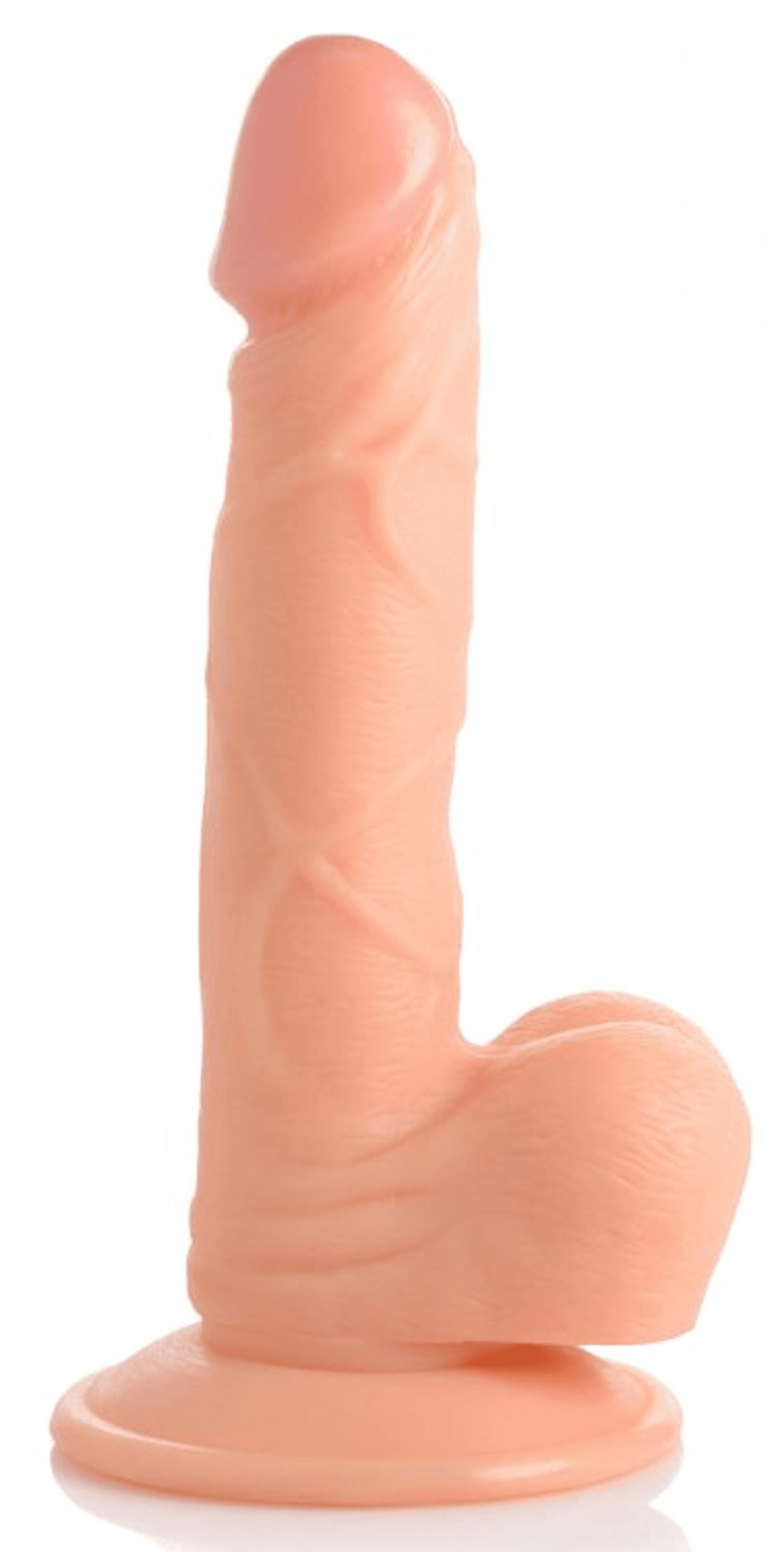 POP 6.5IN DILDO W/ BALLS LIGHT