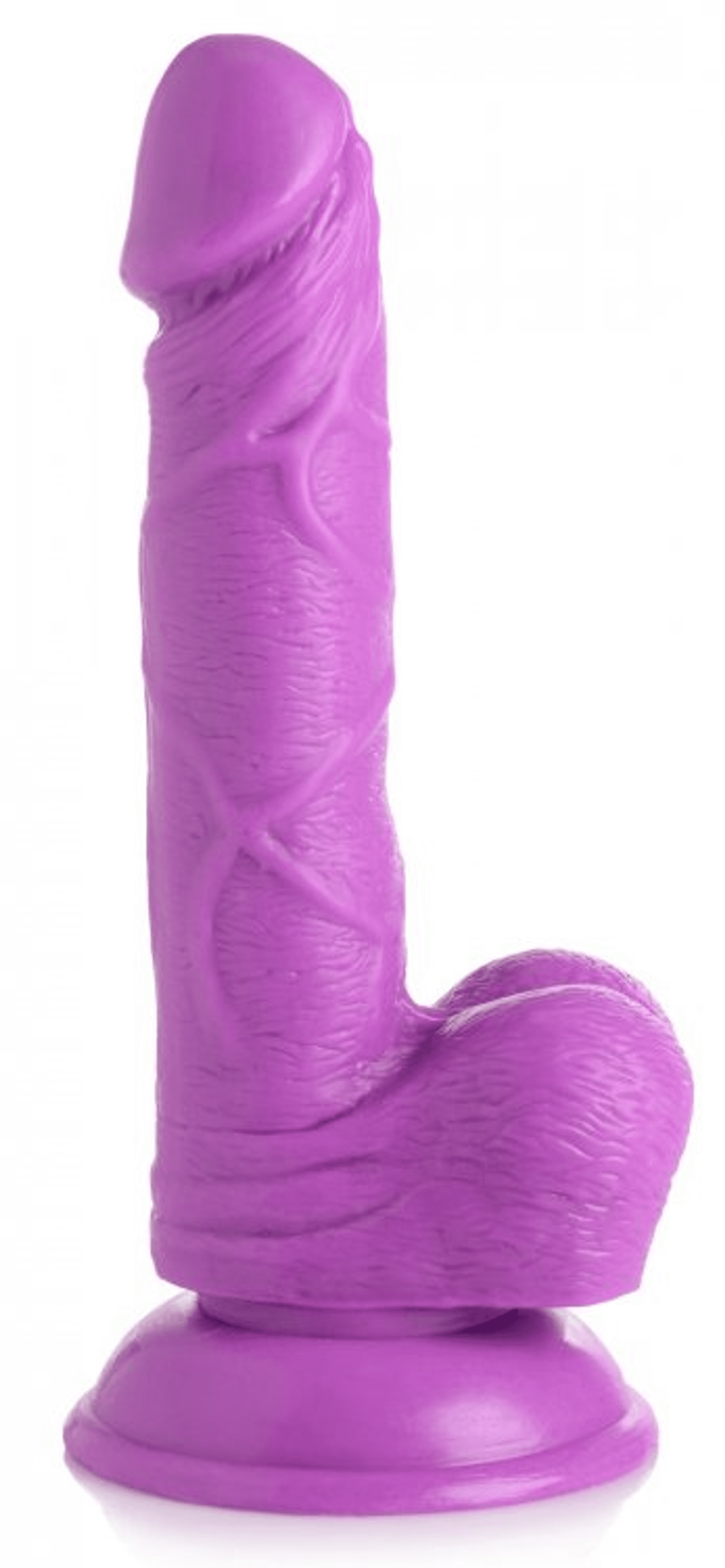 POP 6.5IN DILDO W/ BALLS PURPLE