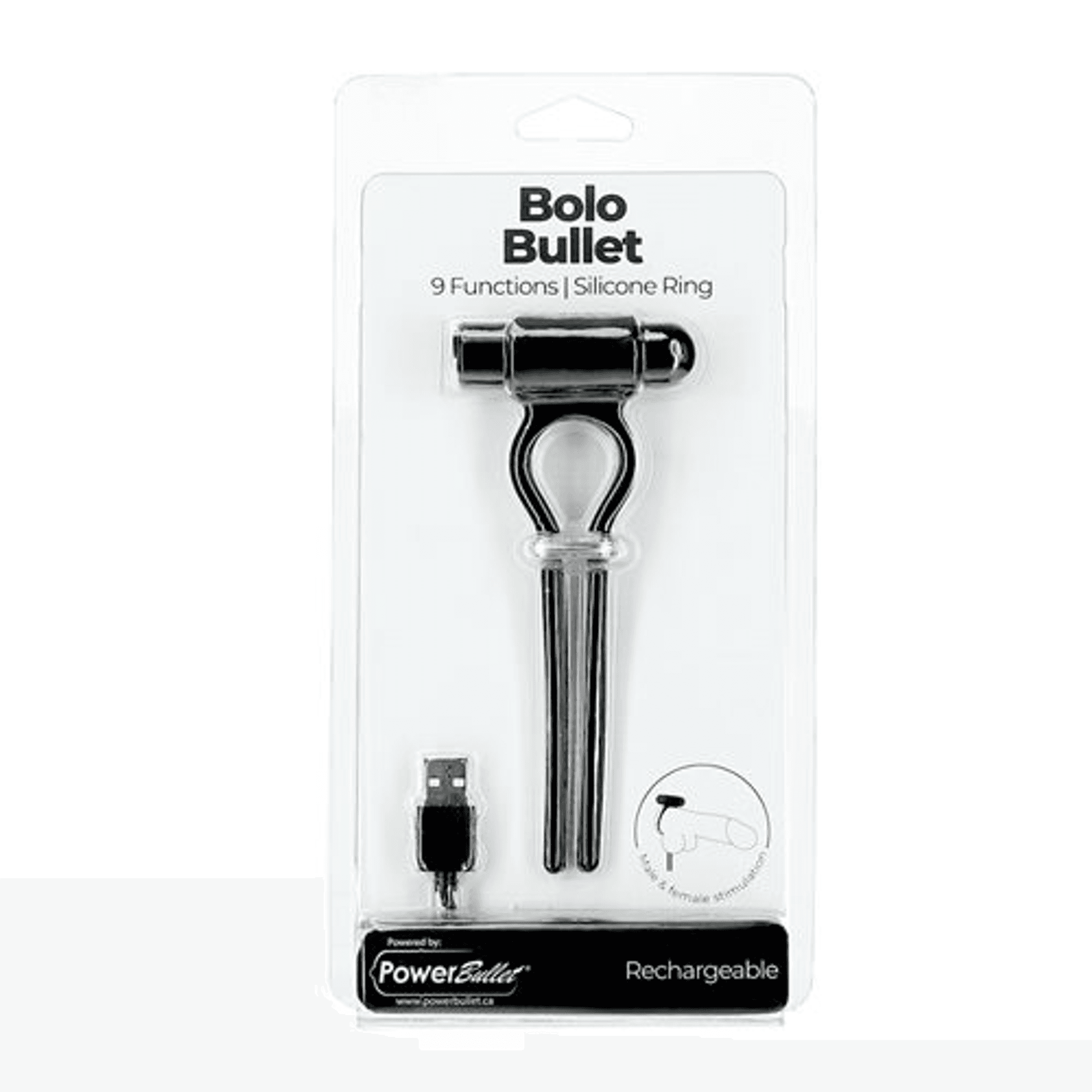 POWER BULLET BOLO PENIS RING W/ 2.5IN MINI BULLET