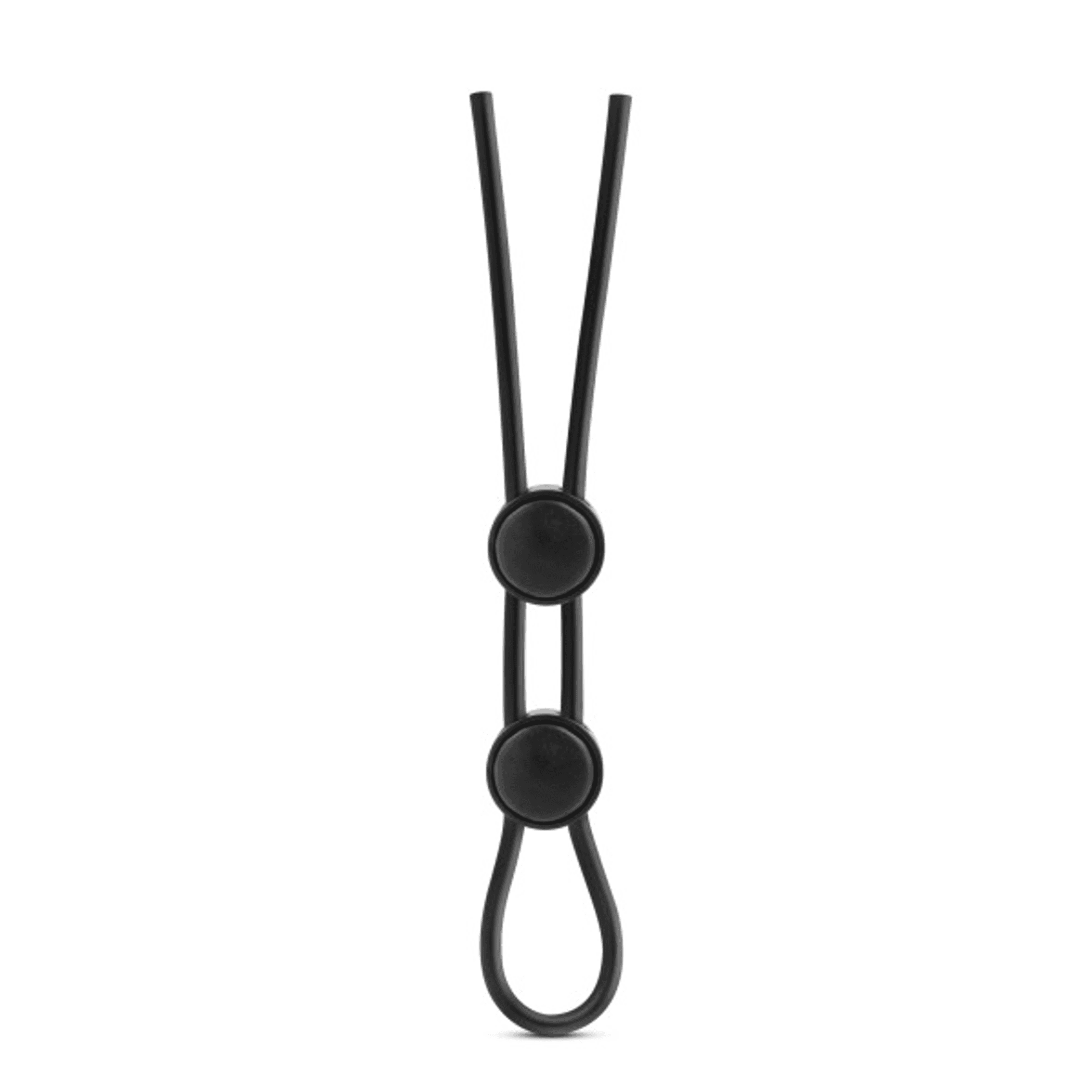 STAY HARD SILICONE DOUBLE LOOP COCK RING BLACK