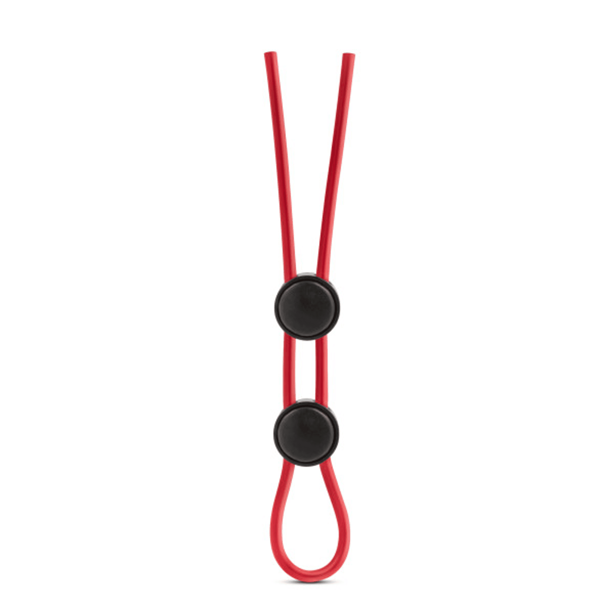 STAY HARD SILICONE DOUBLE LOOP COCK RING RED