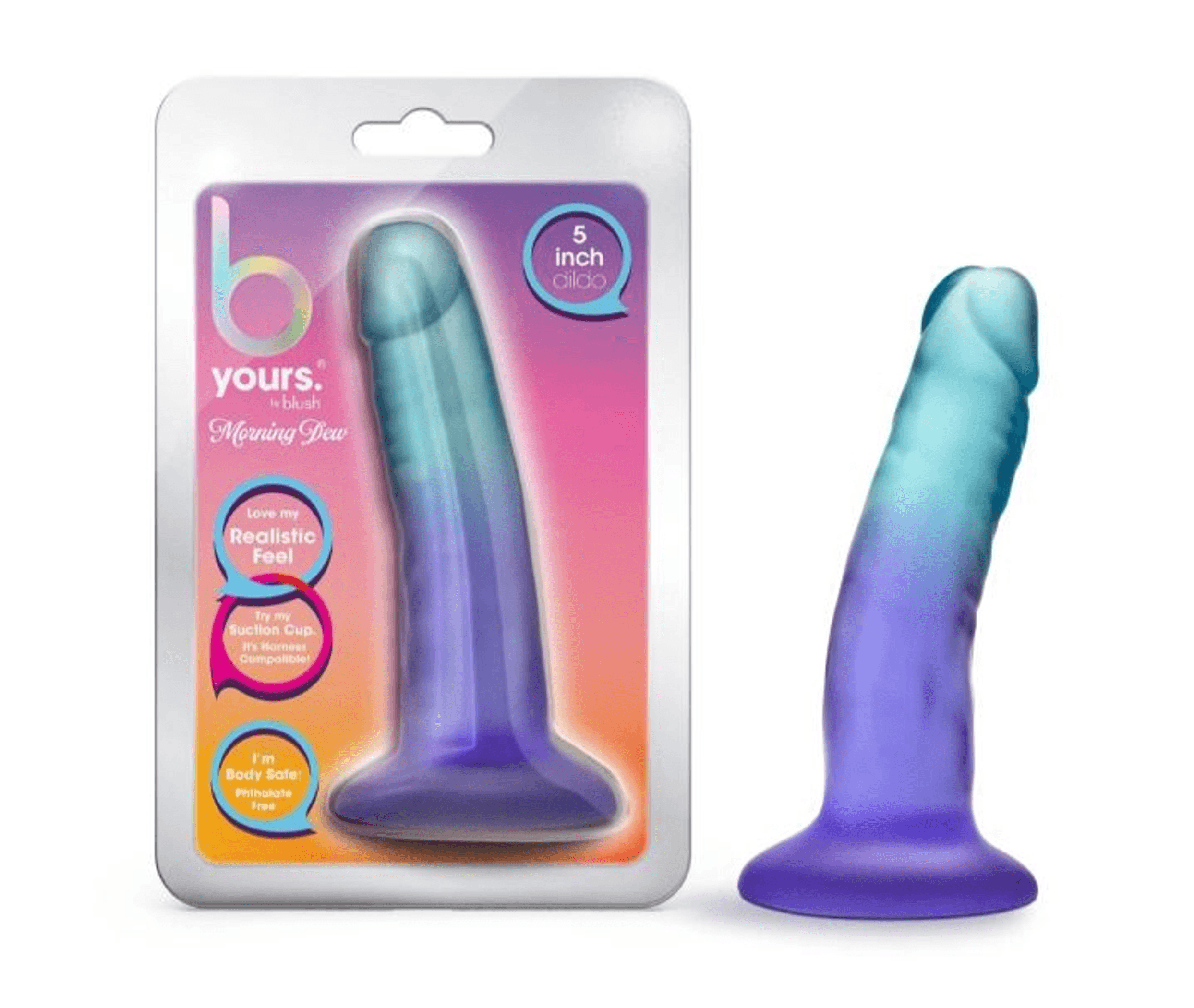 B YOURS MORNING DEW 5 DILDO INDIGO "