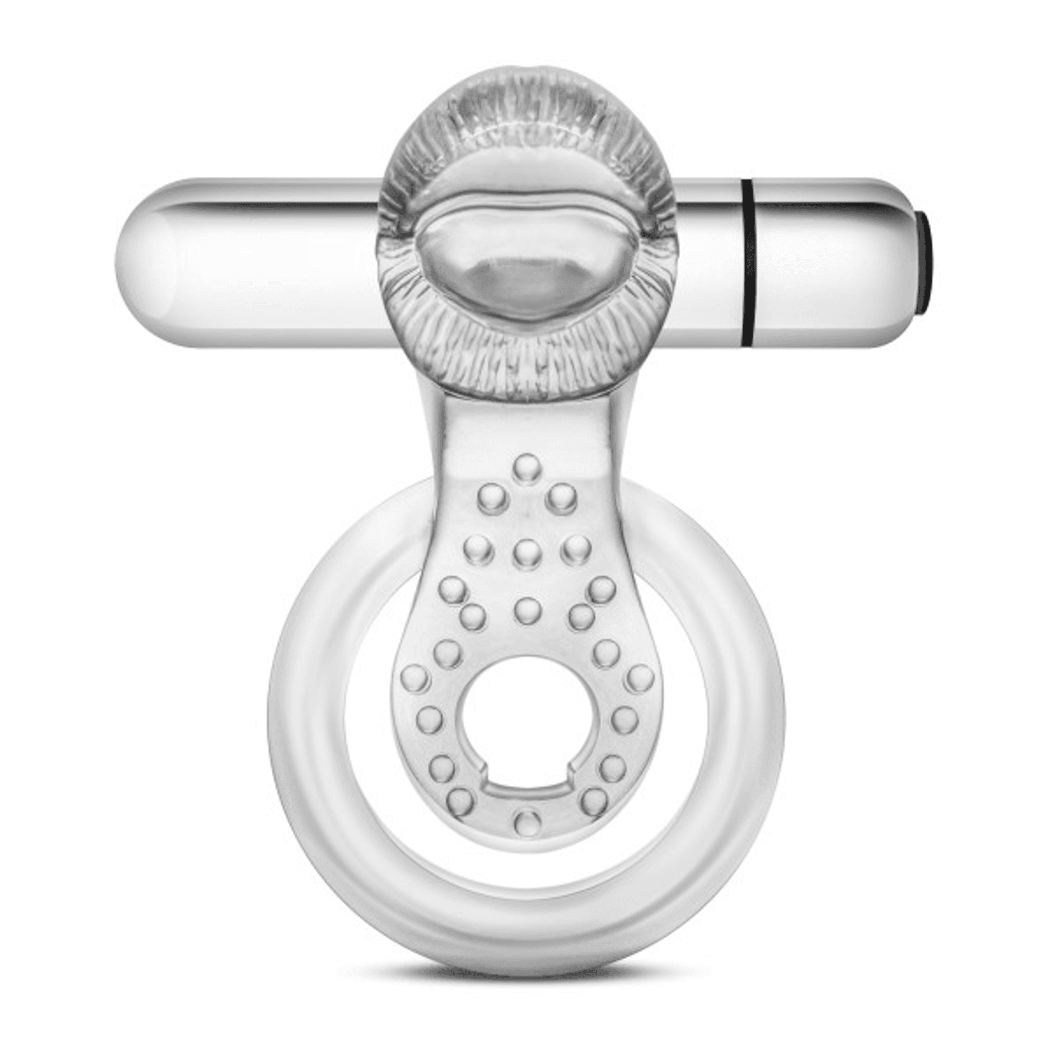 STAY HARD 10 FUNCTION TONGUE RING VIBRATING CLEAR