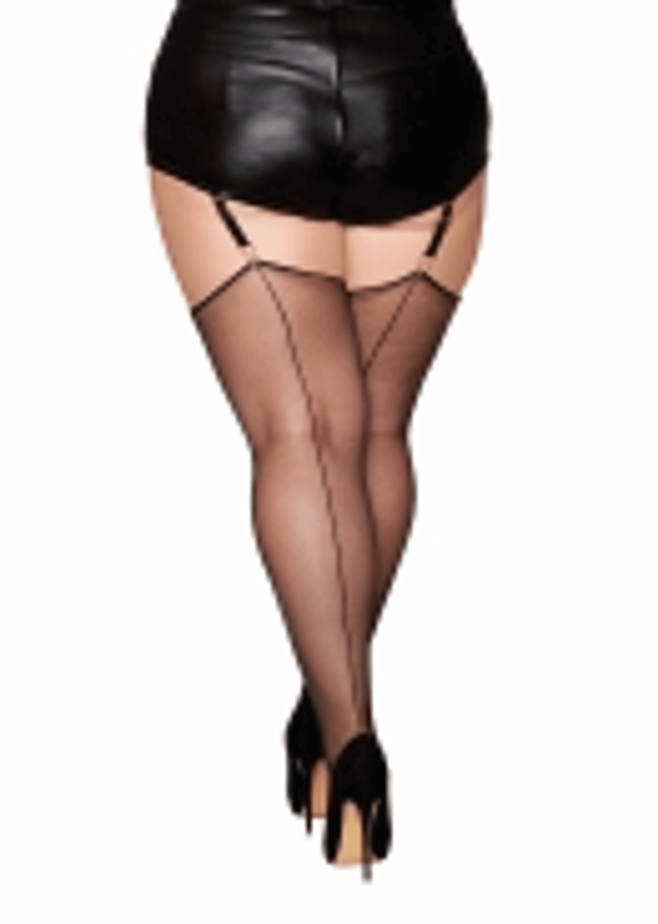 SILKY SHEER THIGH HIGHS BLACK Q/S