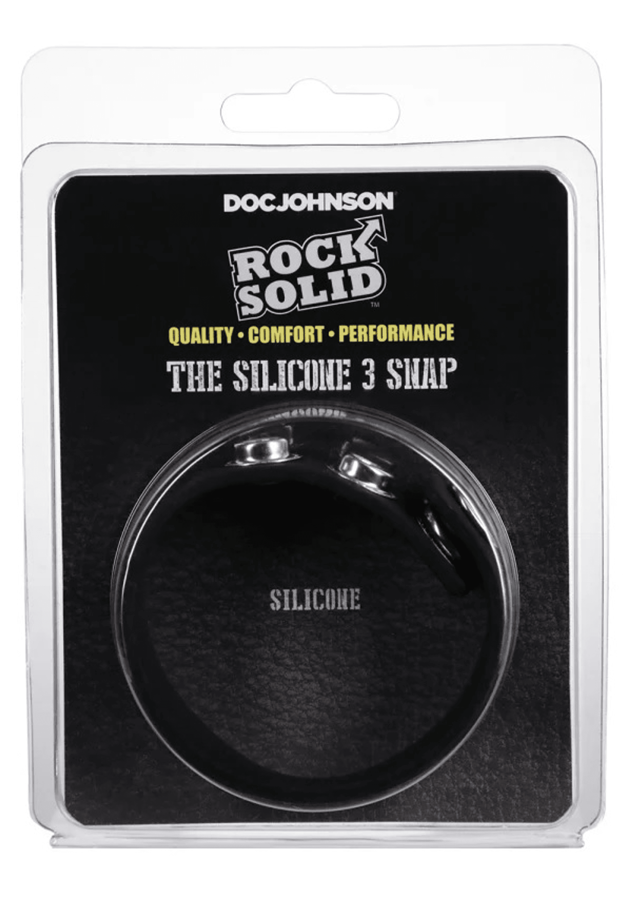 ROCK SOLID SILICONE 3 SNAP BLACK