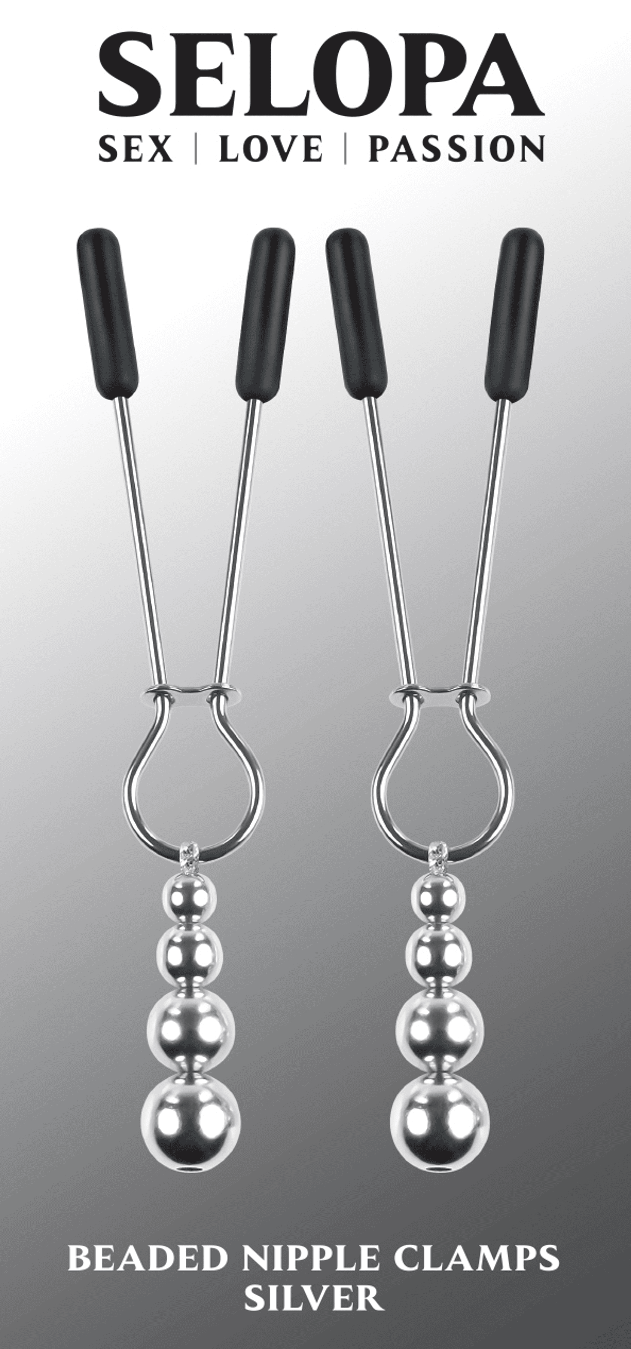 SELOPA BEADED NIPPLE CLAMPS SILVER