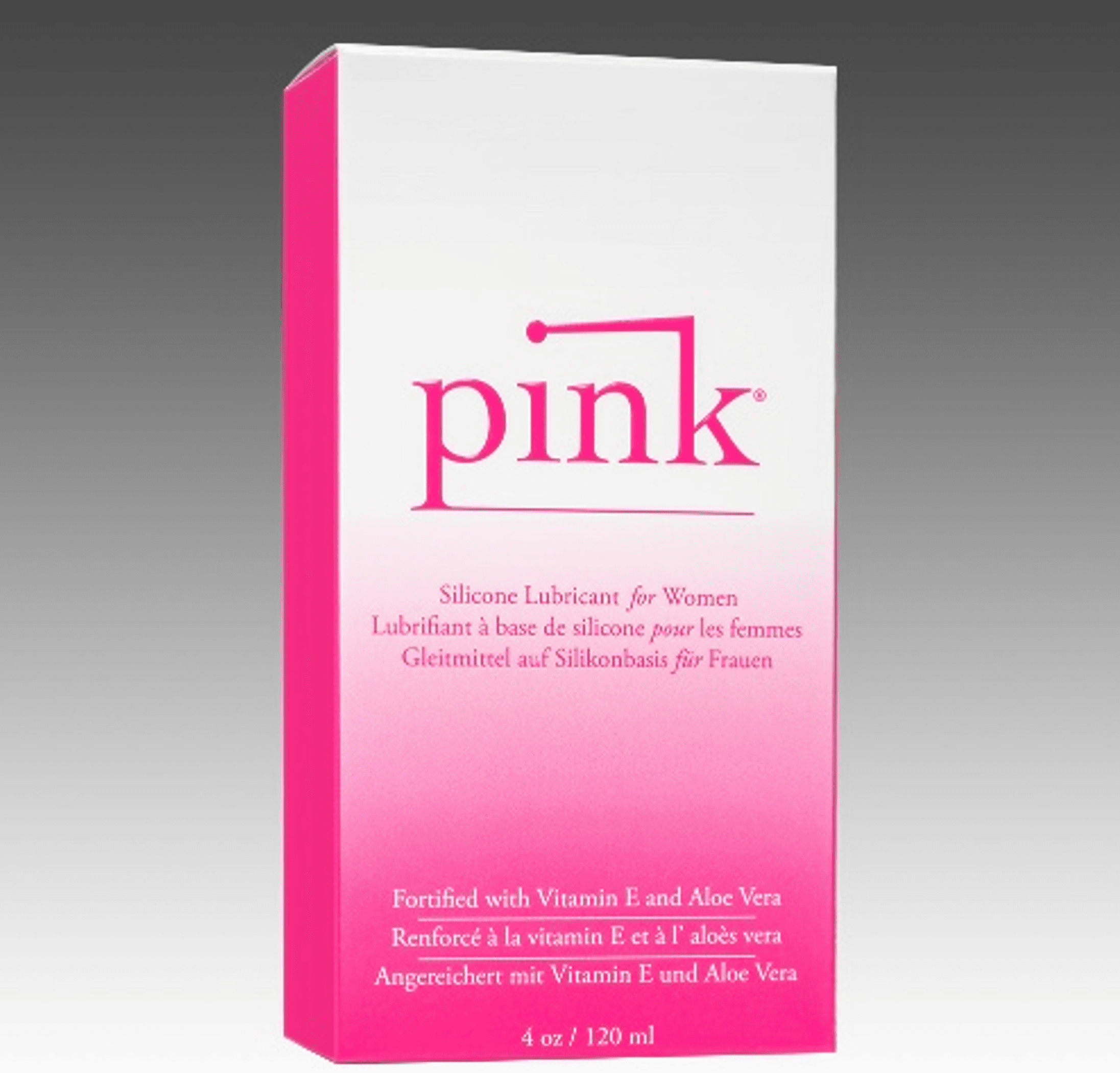 PINK SILICONE LUBE4 OZ GLASS BOTTLE