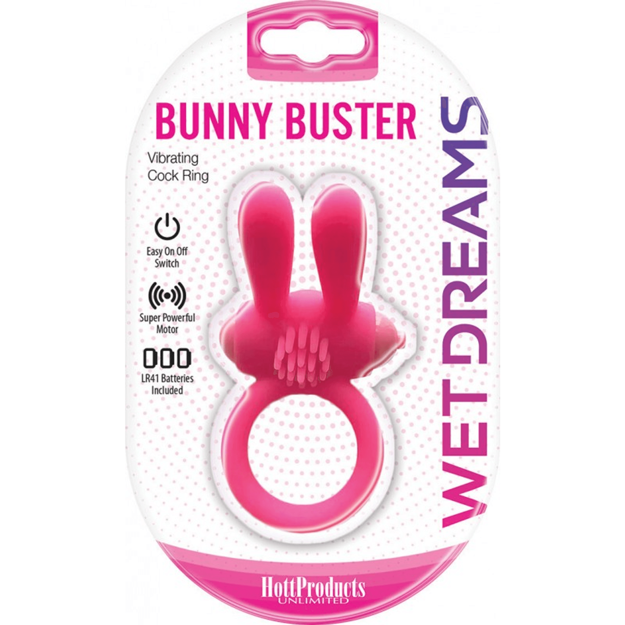 WET DREAMS BUNNY BUSTER COCK RING W/ TURBO BUNNY MOTOR