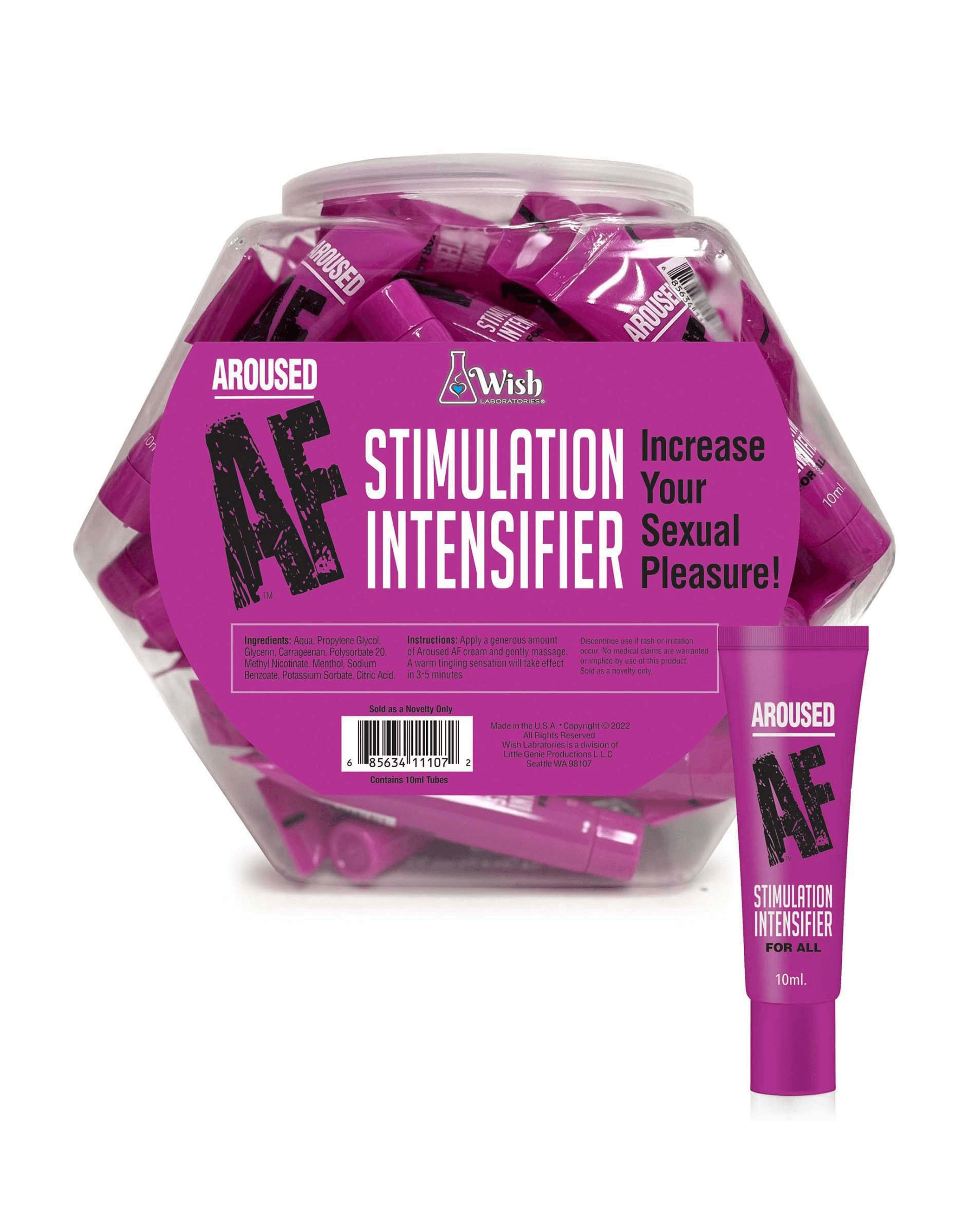 AROUSED AF FISHBOWL 65 PACK STIMULATION CREAM 10ML