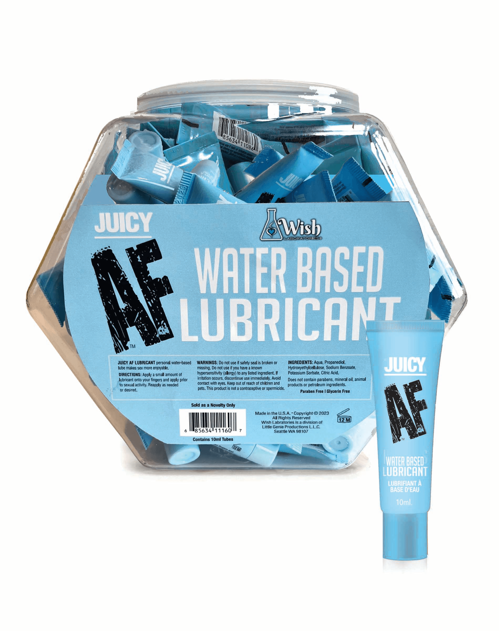 JUICY AF LUBE 10ML WATER BASED FISHBOWL