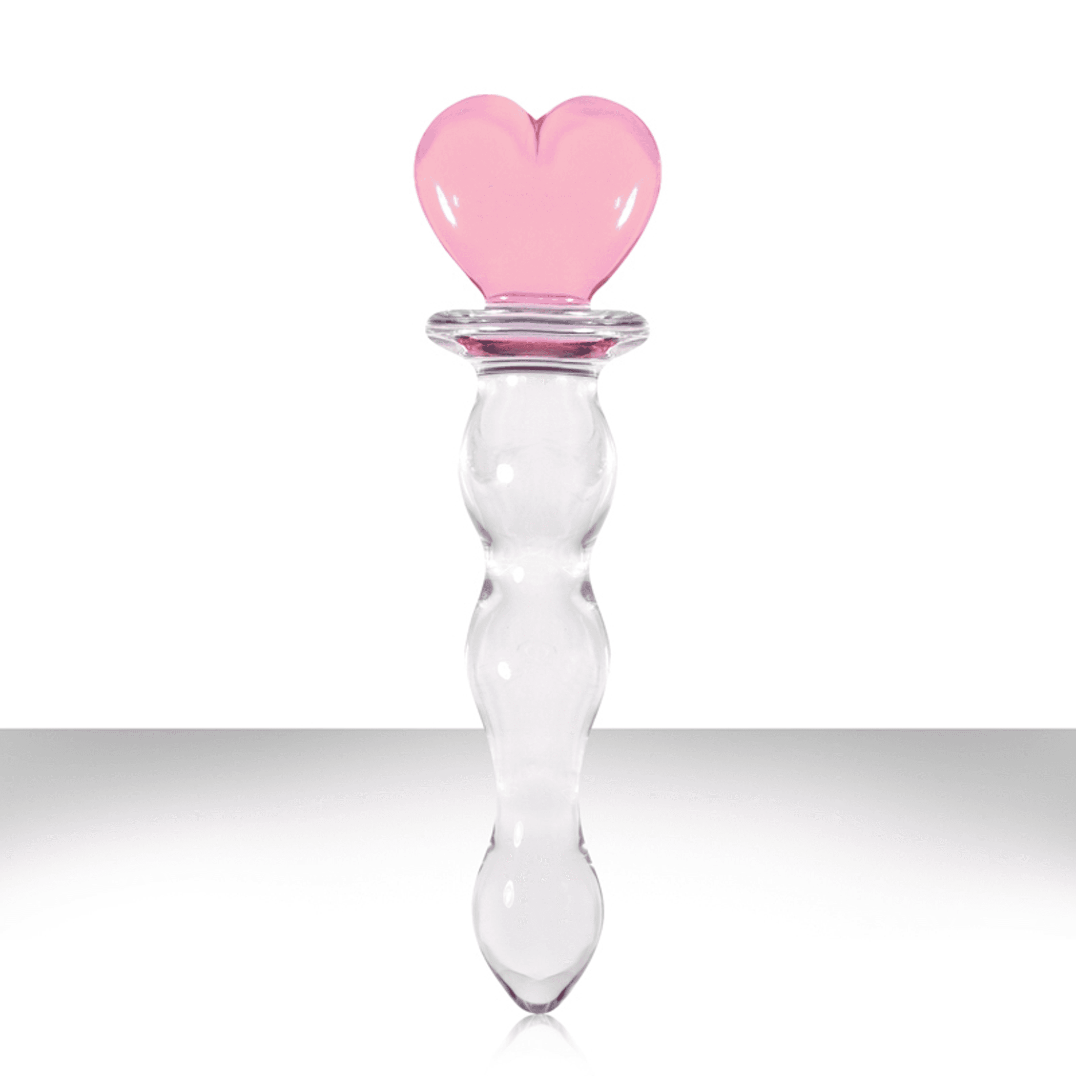 CRYSTAL HEART OF GLASS PINK