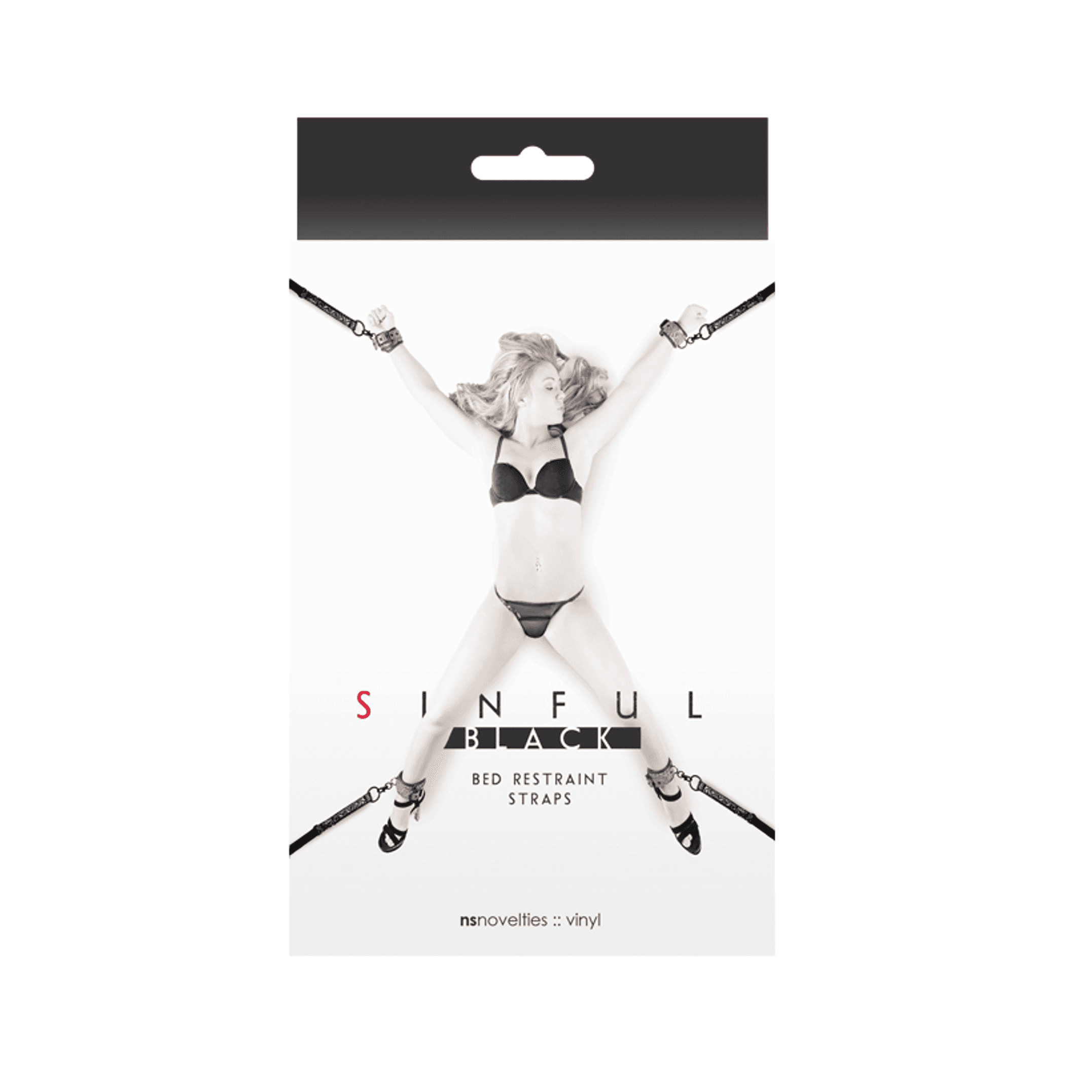 SINFUL BED RESTRAINT STRAPS BLACK