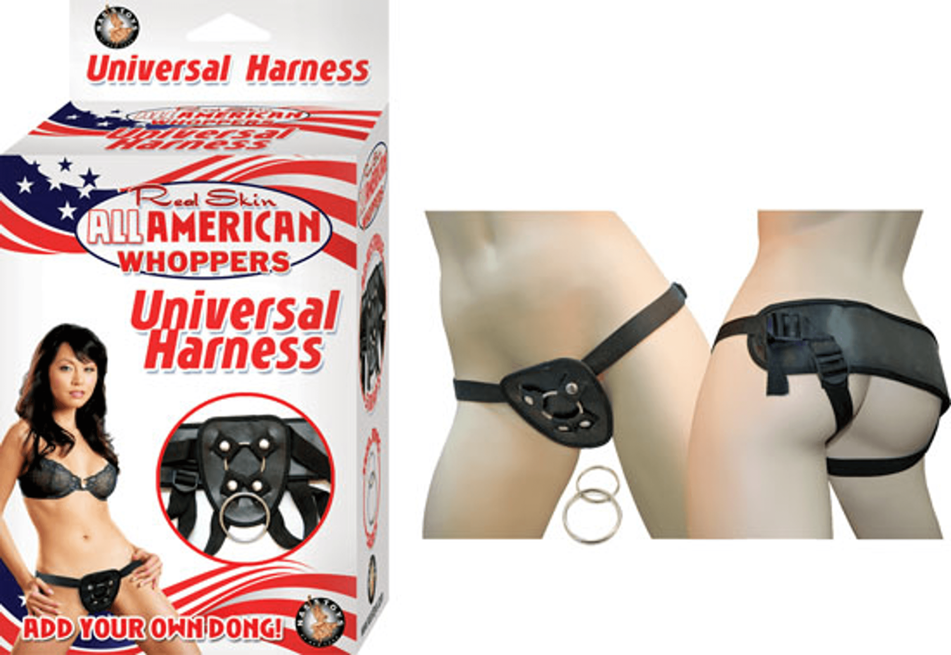 ALL AMERICAN WHOPPERS UNIVERSAL HARNESS BLACK