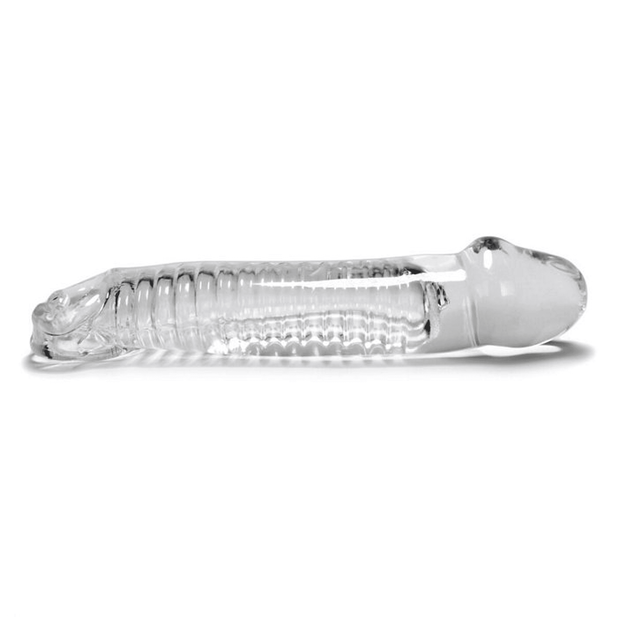 MUSCLE SMOOTH COCKSHEATH W/LENGTH INSET OXBALLS CLEAR (NET)