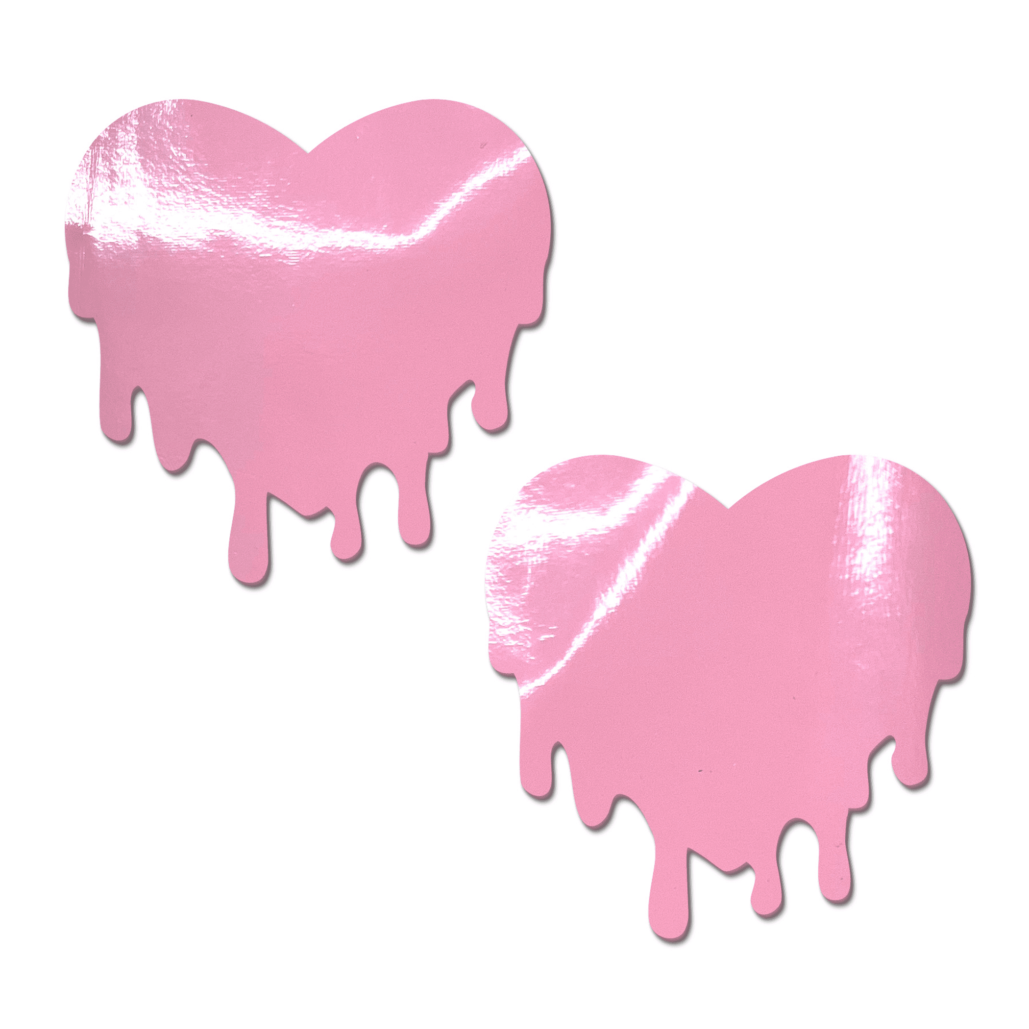 PASTEASE FAUX LATEX BABY PINK MELTY HEARTS