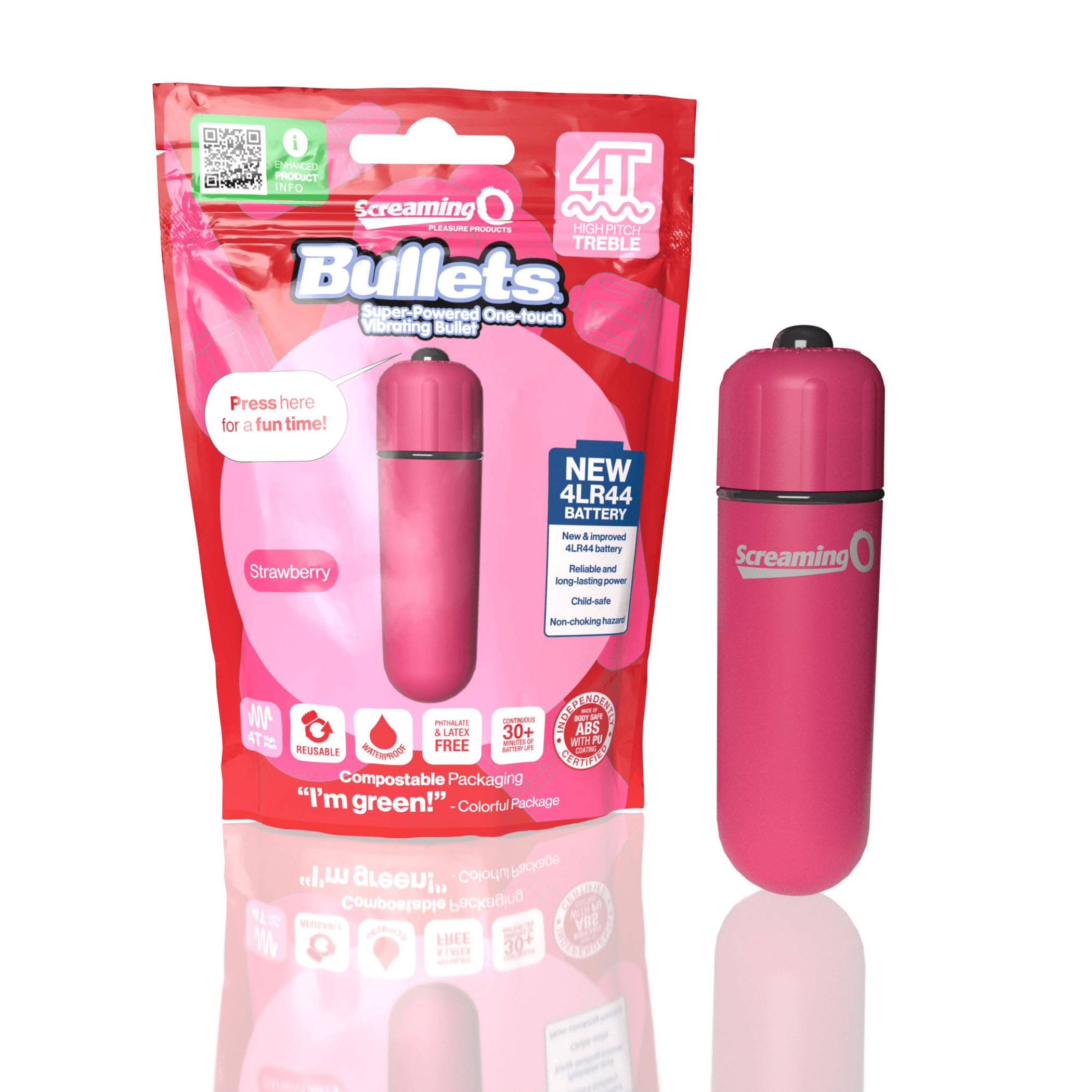 SCREAMING O 4T BULLET STRAWBERRY (TREBLE)