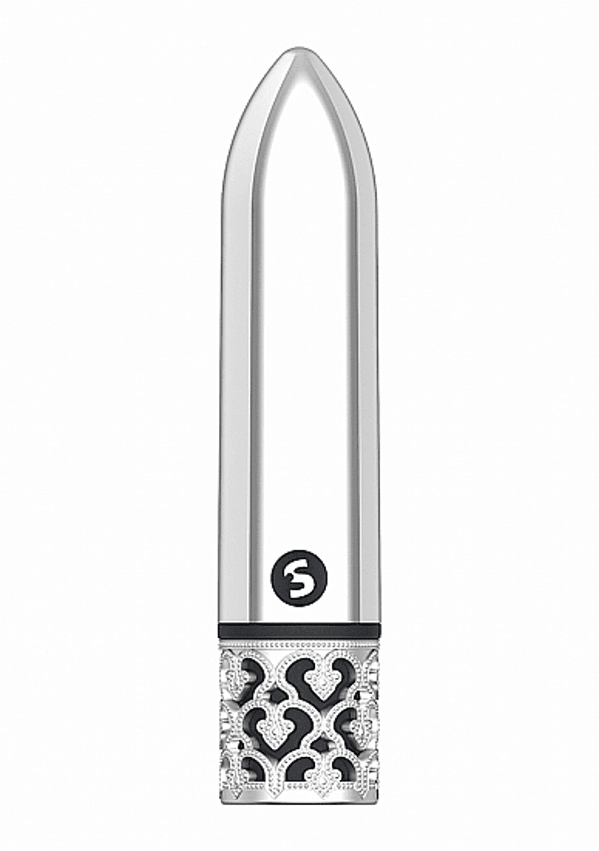 ROYAL GEMS GLAMOR POWERFUL BULLET RECHARGEABLE SILVER