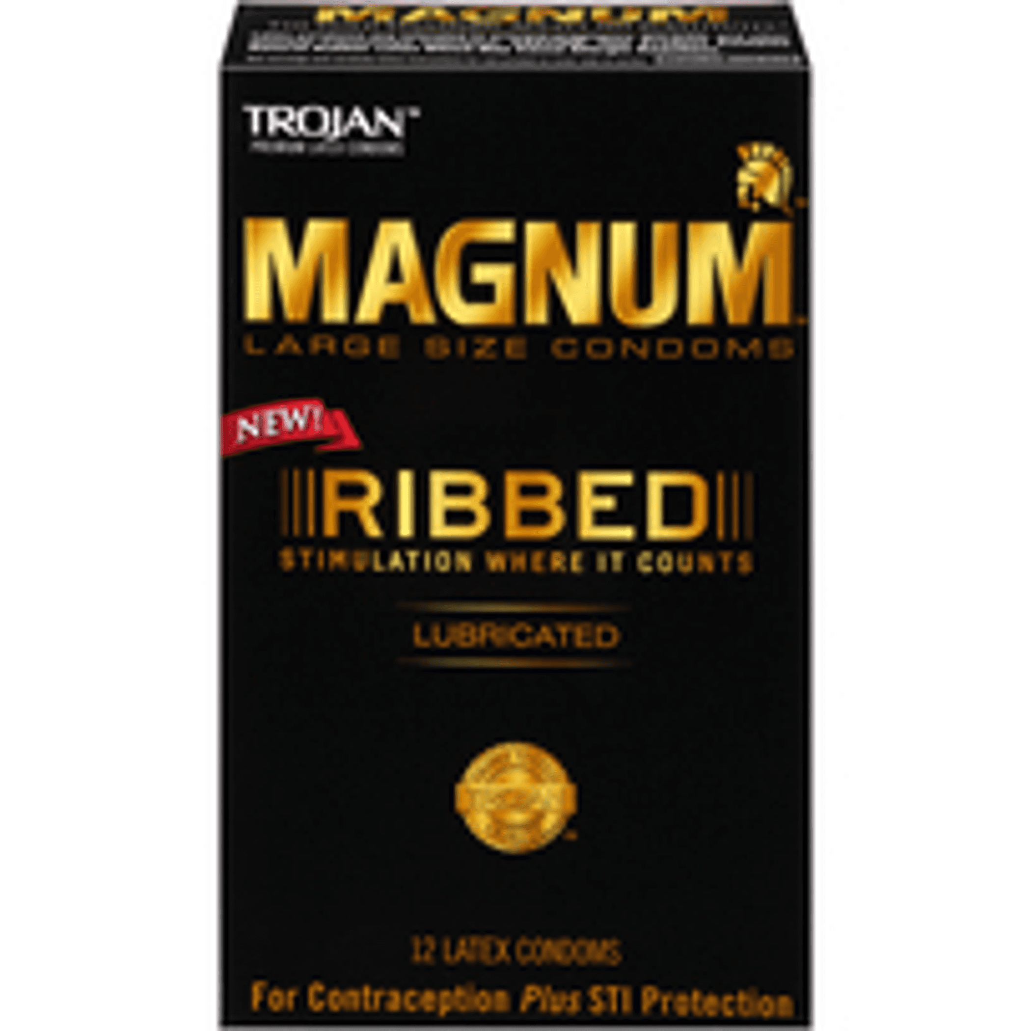 TROJAN MAGNUM RIBBED 12 PACK