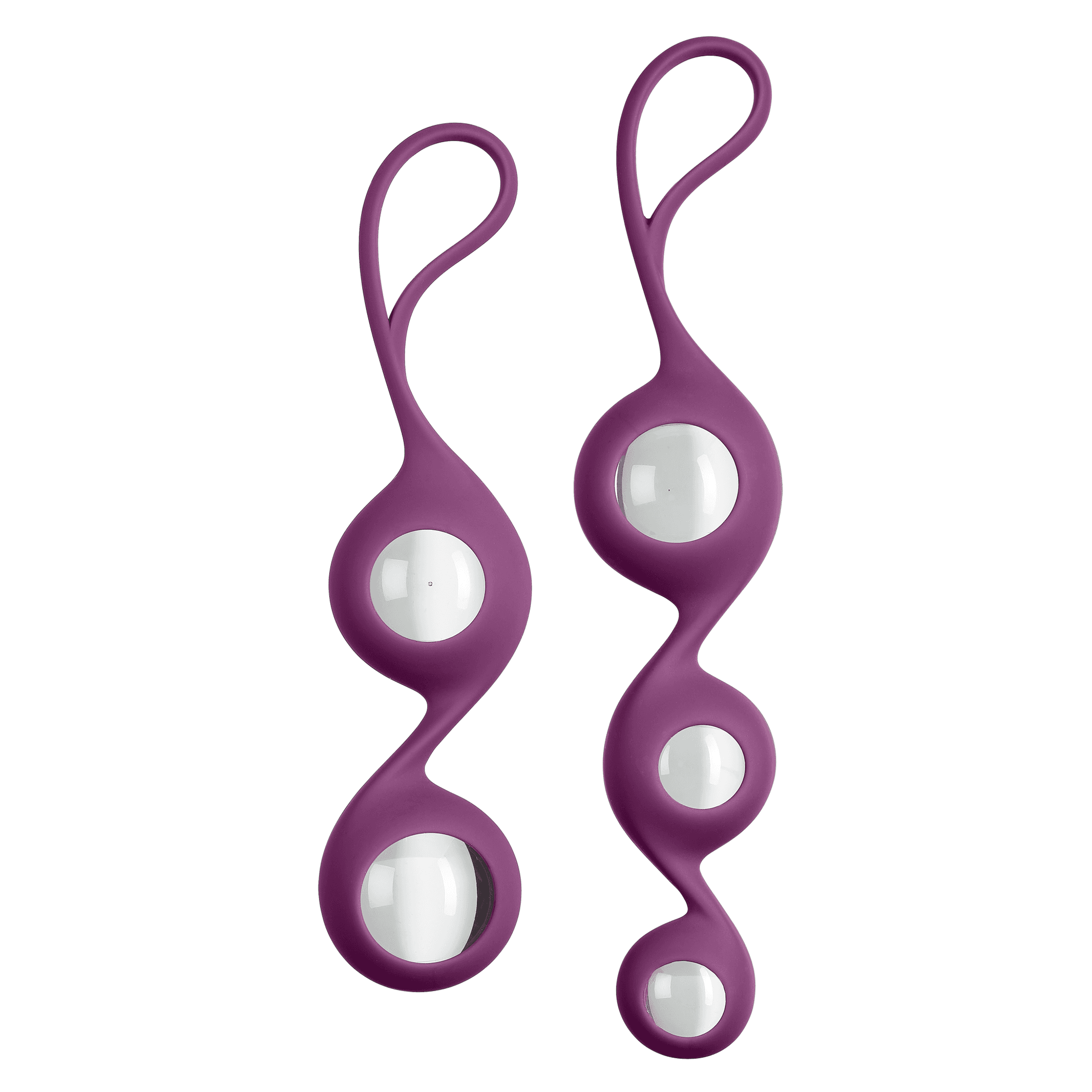 CLOUD 9 HEALTH & WELLNESS BOROSILICATE KEGEL TRAINING SET - PLUM