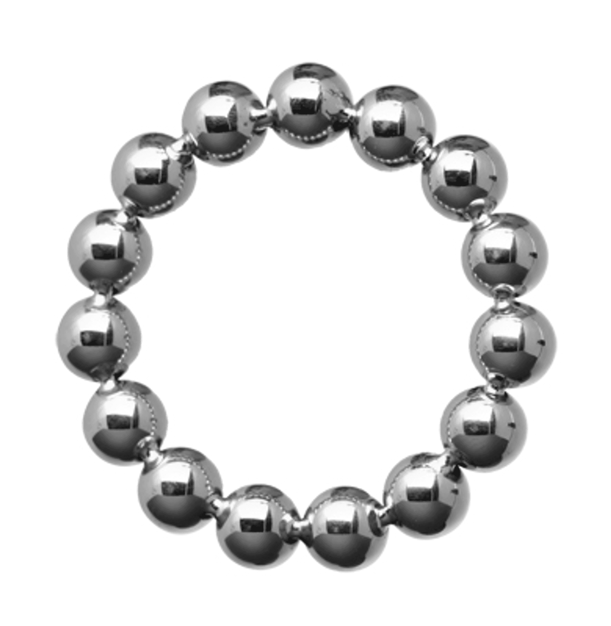 MASTER SERIES STAINLESS STEEL BEADED COCK RING 1.75IN