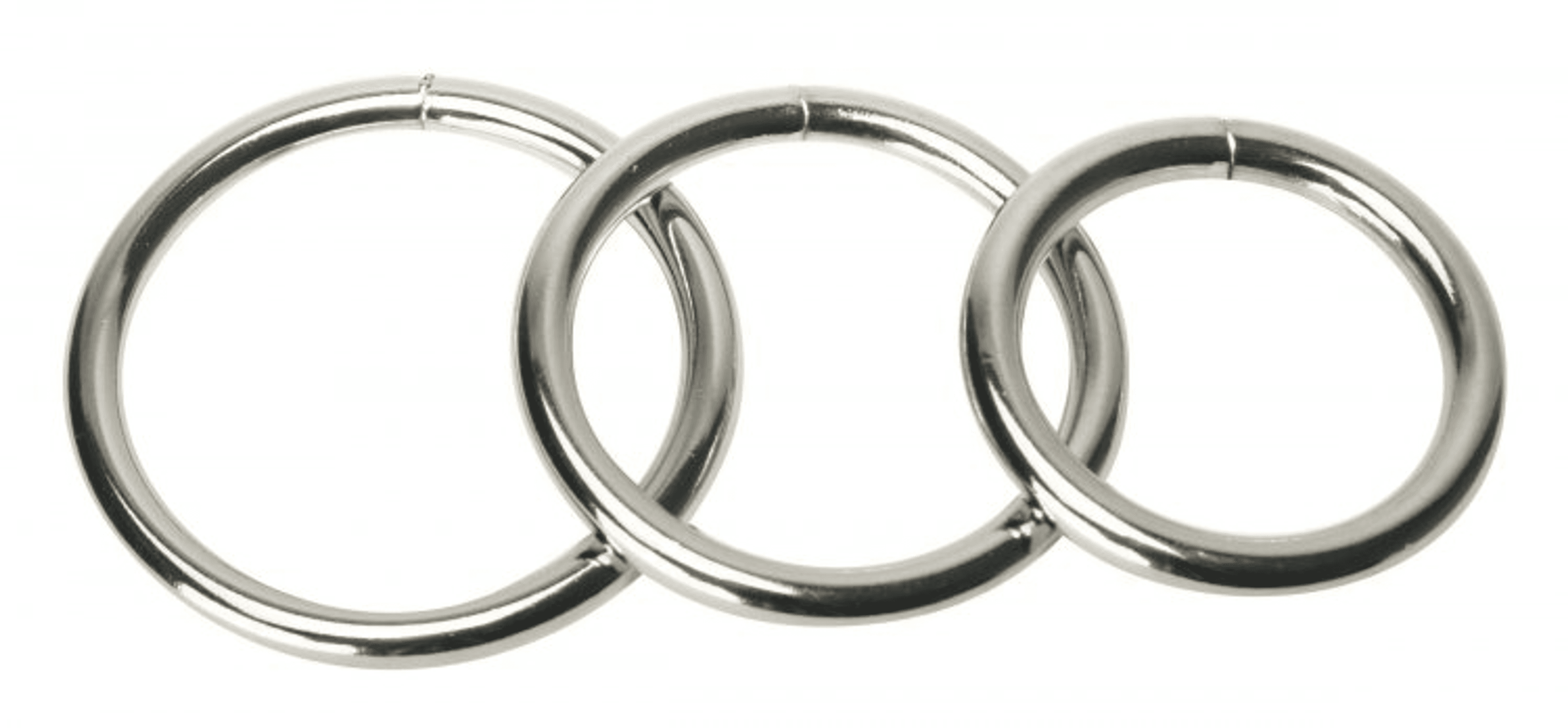 MASTER SERIES TRINE STEEL COCK RING SET