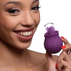 Bloomgasm Wild Violet 10X Silicone Clit Licking Stimulator - Purple
