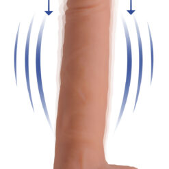 Vibrating & Thrusting Remote Control Silicone Dildo - 9 Inch