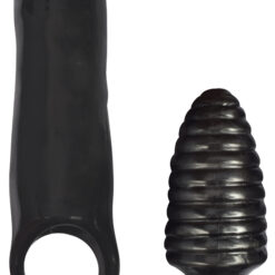 XXXPander Sheath with Ribbed Plug - Black