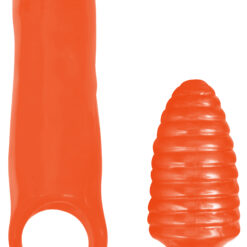 XXXPander Sheath with Ribbed Plug - Orange